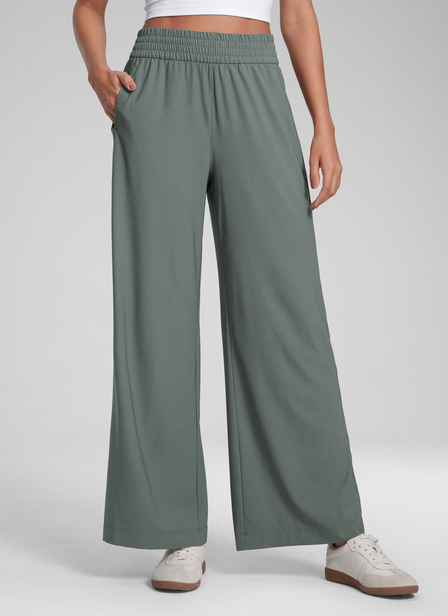 Feathery-Fit Drapey Wide Leg Pant 30"