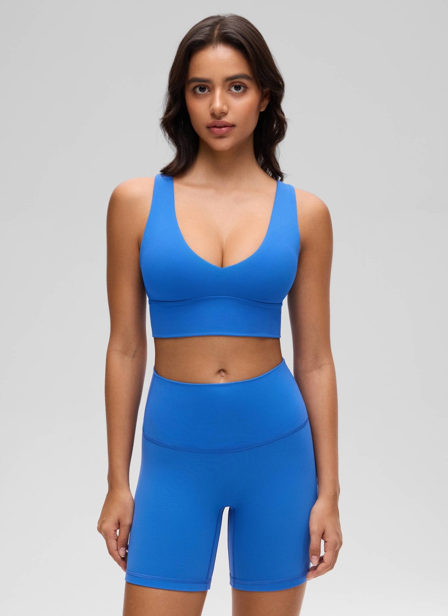 Butterluxe Deep V Neck Longline Sports Bra