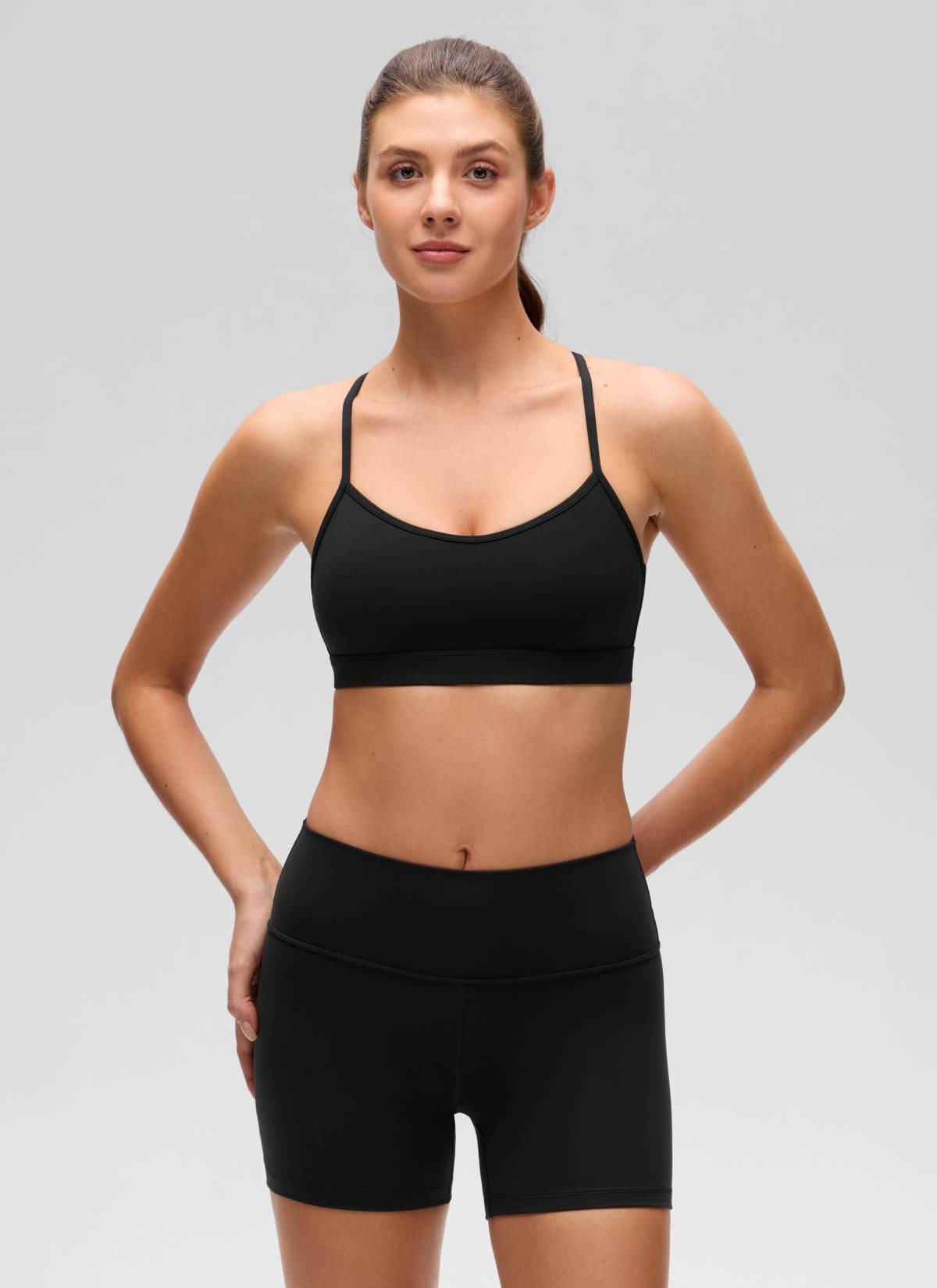 Butterluxe Thin Strap Cross Back Sports Bra