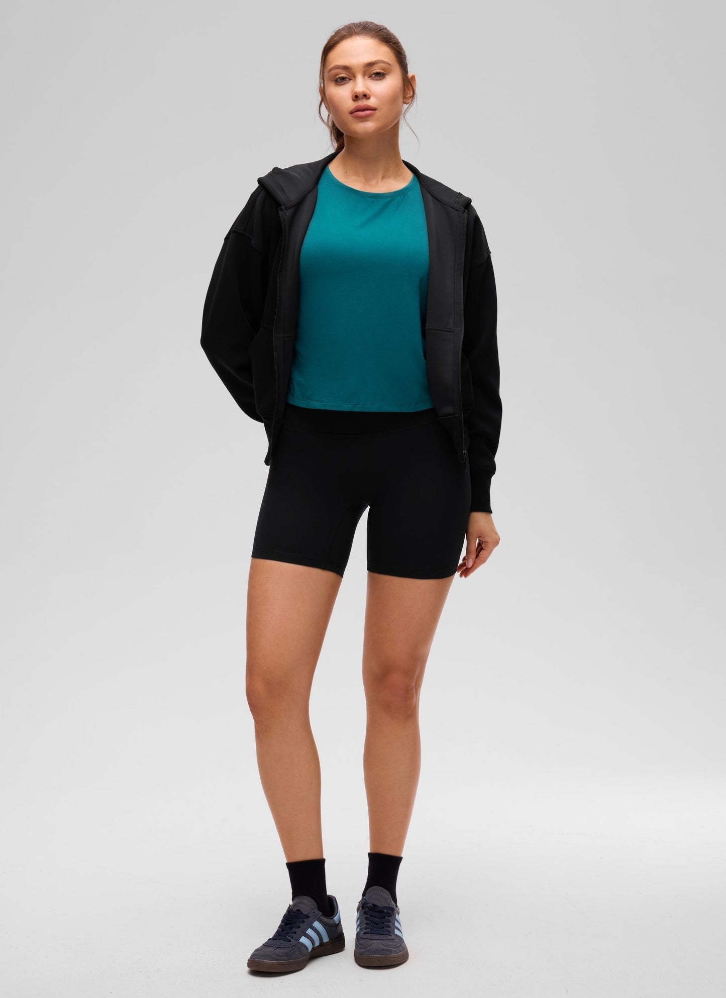 Open Back Cropped Short Sleeve