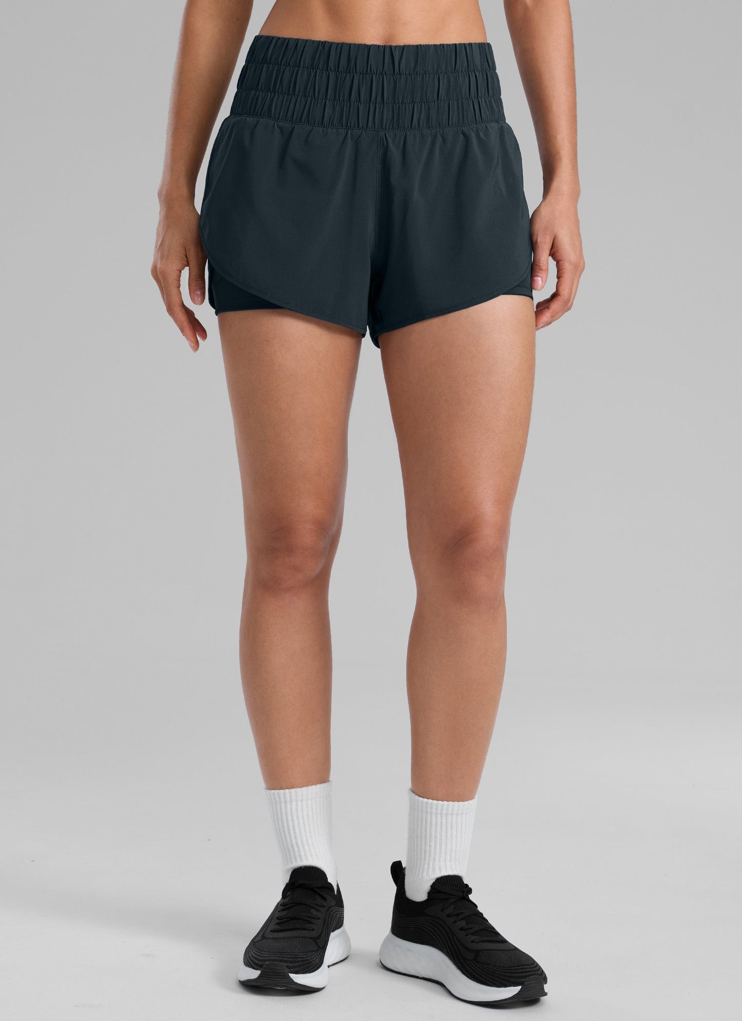 Feathery-Fit Soft 2 in 1 High Rise Shorts 3''