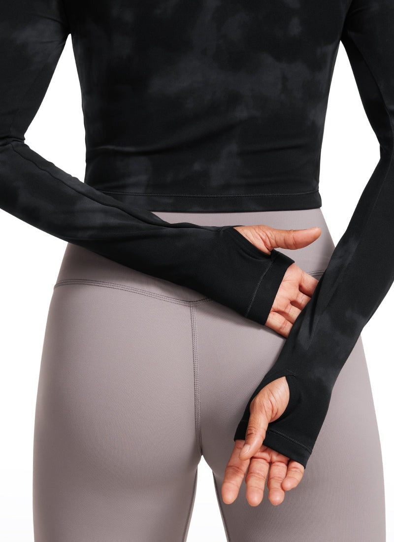Butterluxe Scoop Neck Cropped Long Sleeve