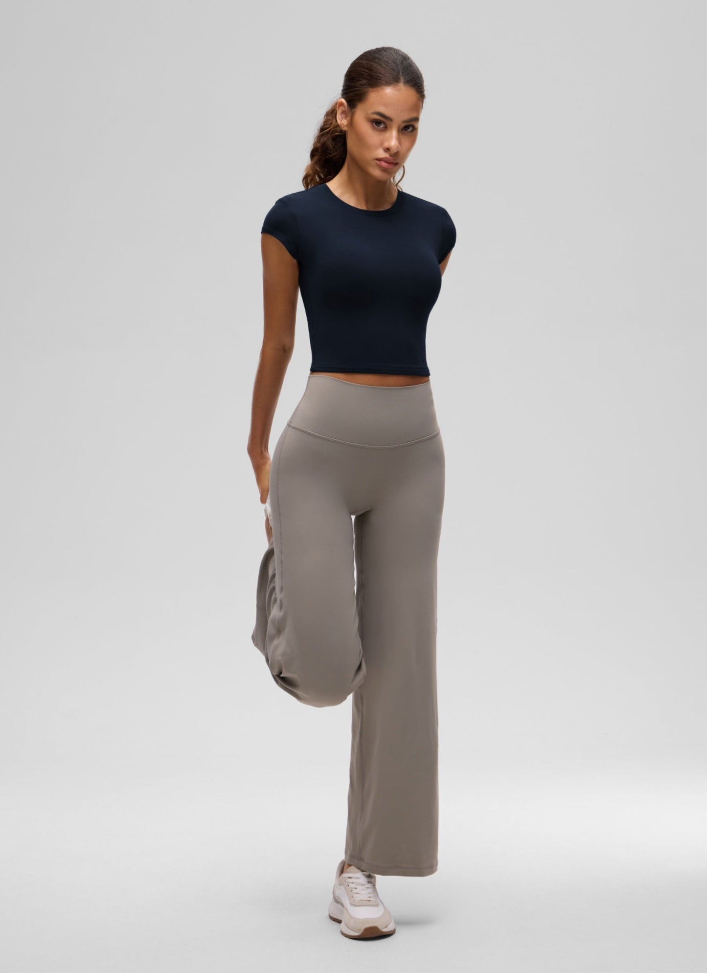 Softembrace Cropped Cap Sleeve Top