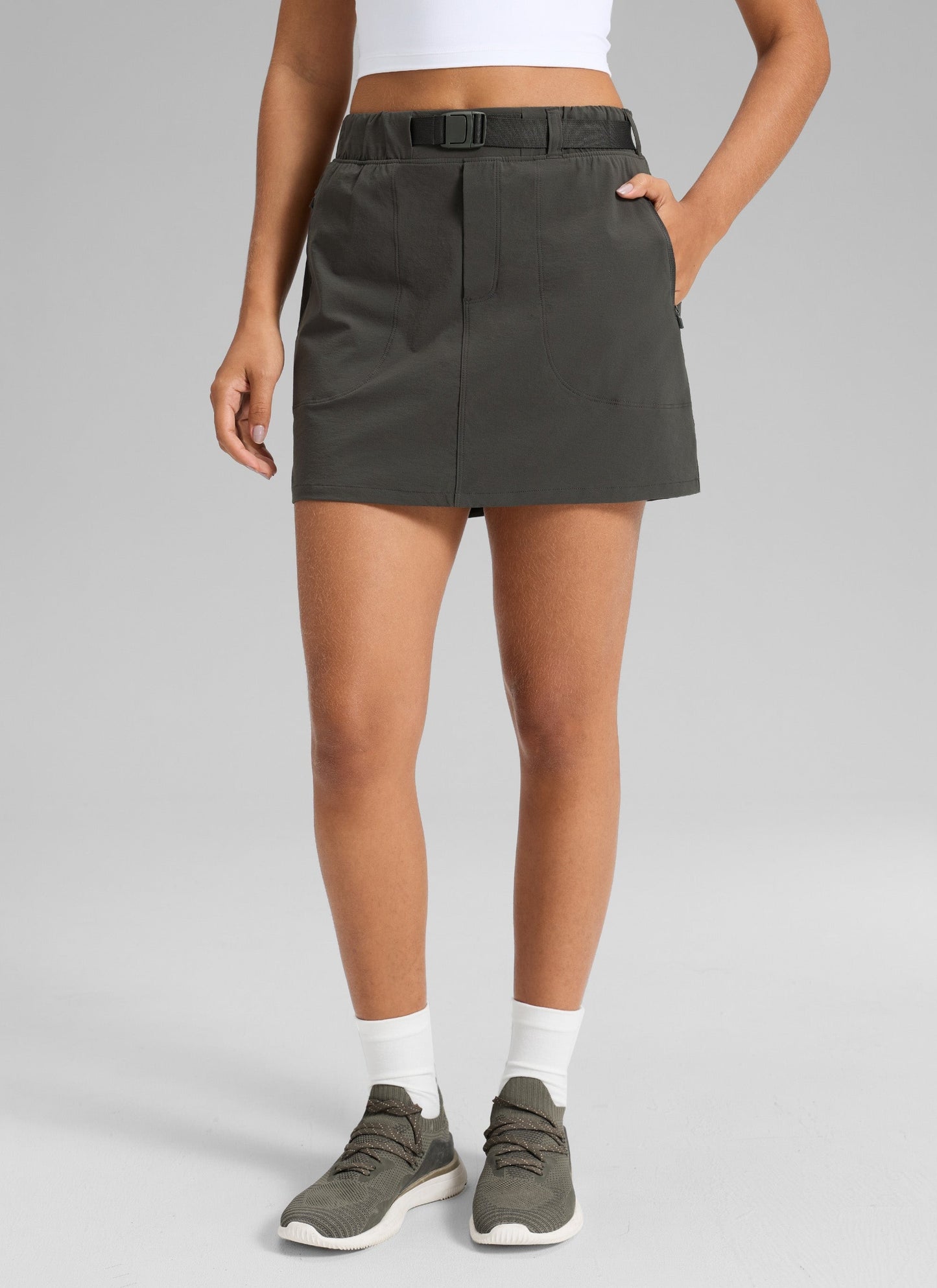 Stretch High Rise Mini Hiking Skirt 14.5’’