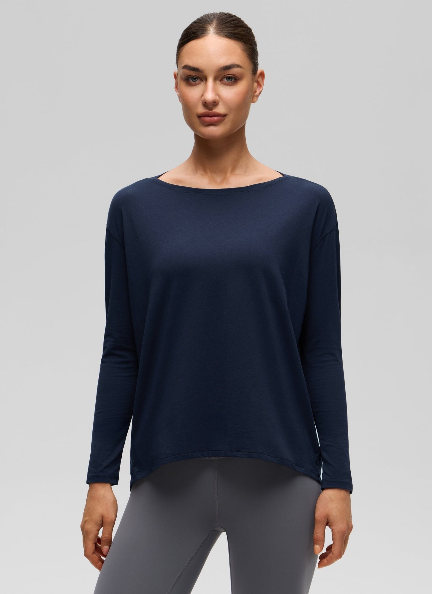 Pima Cotton Boat Neck Long Sleeve