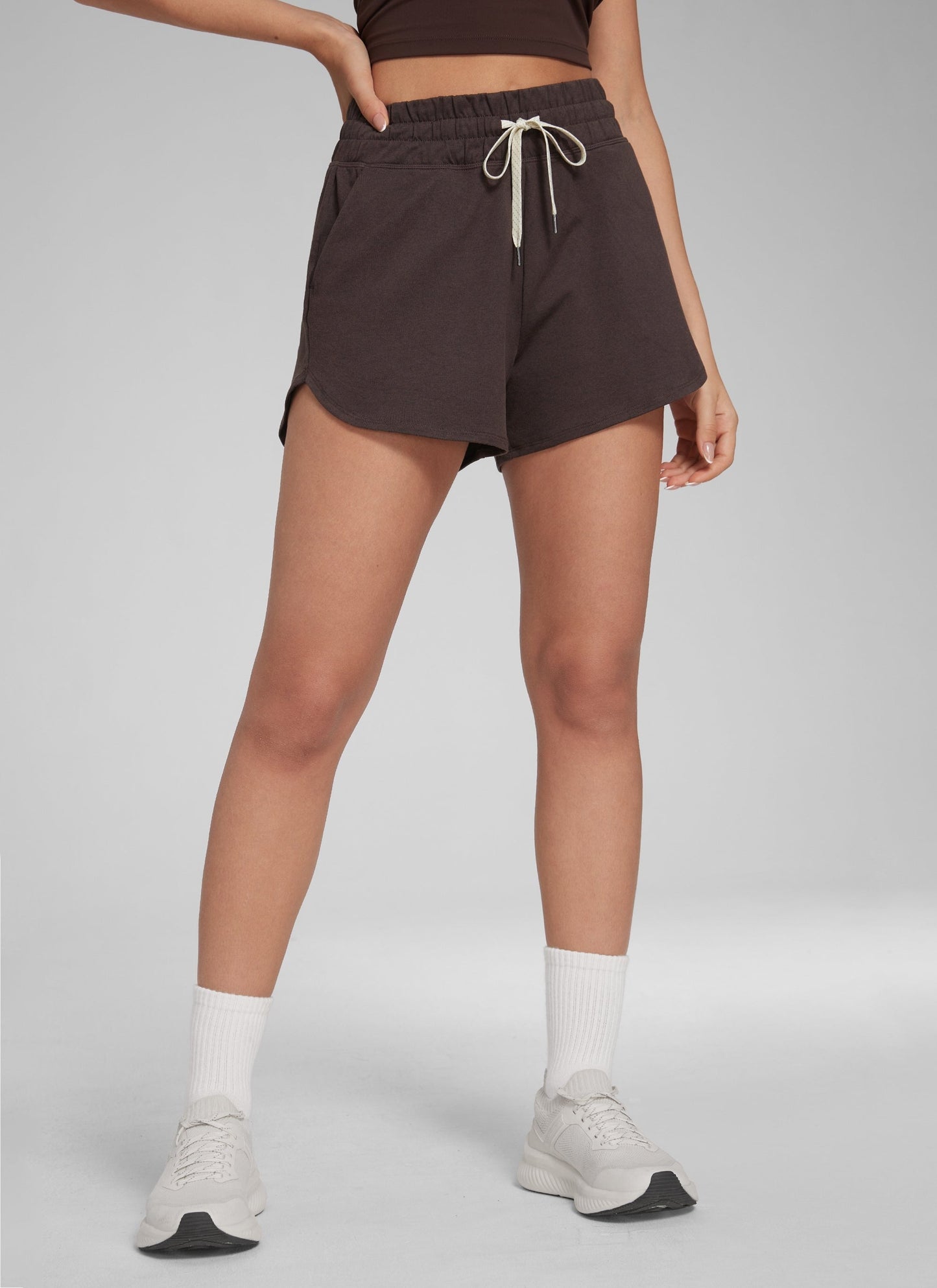 Cloud Jersey High Rise Dolphin Sweat Shorts 3''