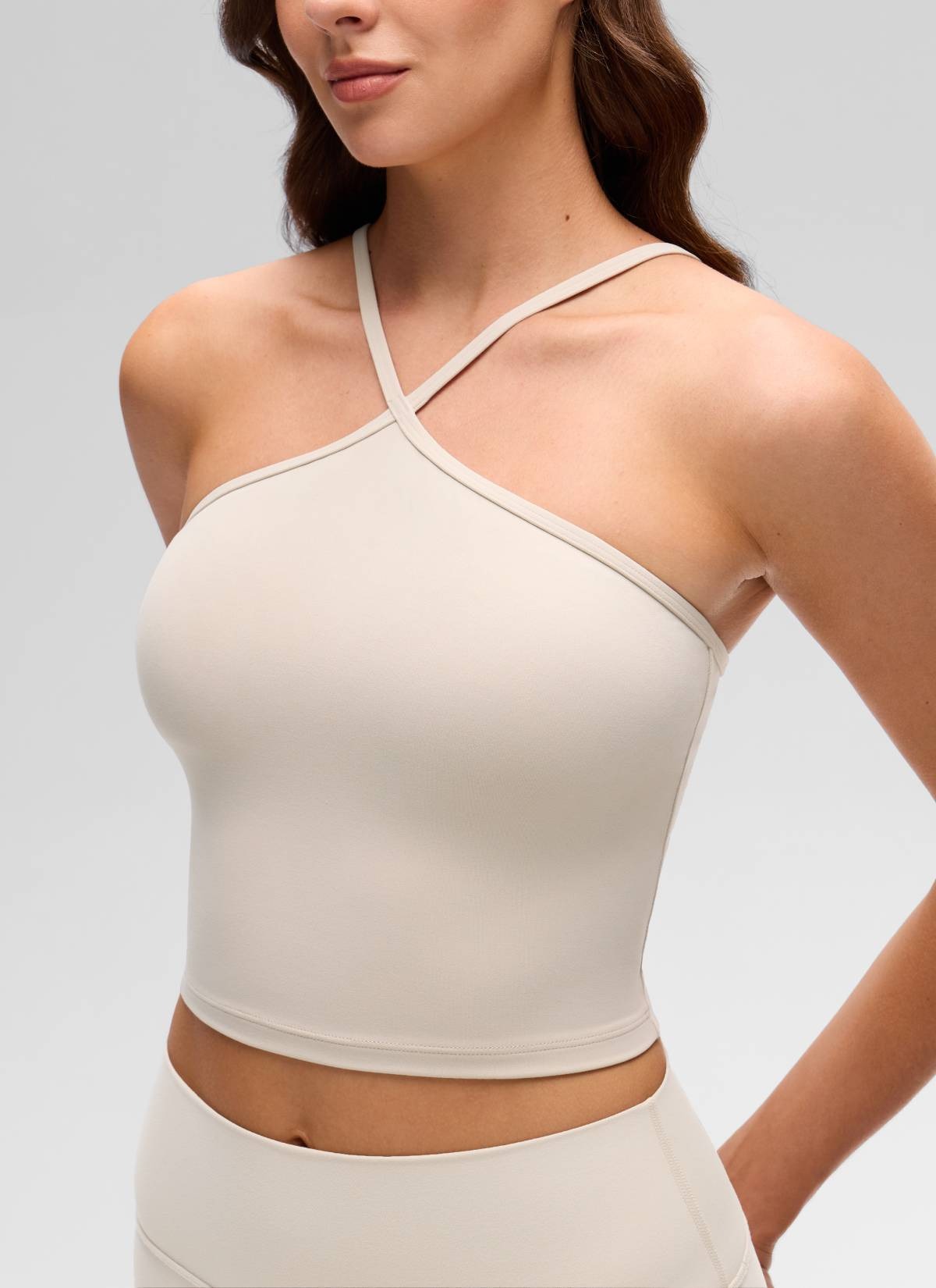Butterluxe Cross Halter Built in Bra Tank