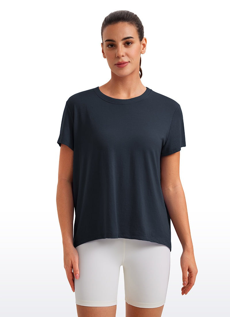 Flowy Yoga Crew Neck Short Sleeve