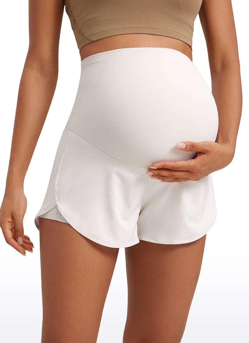 Feathery-Fit Soft 2 in 1 Maternity Shorts 3''