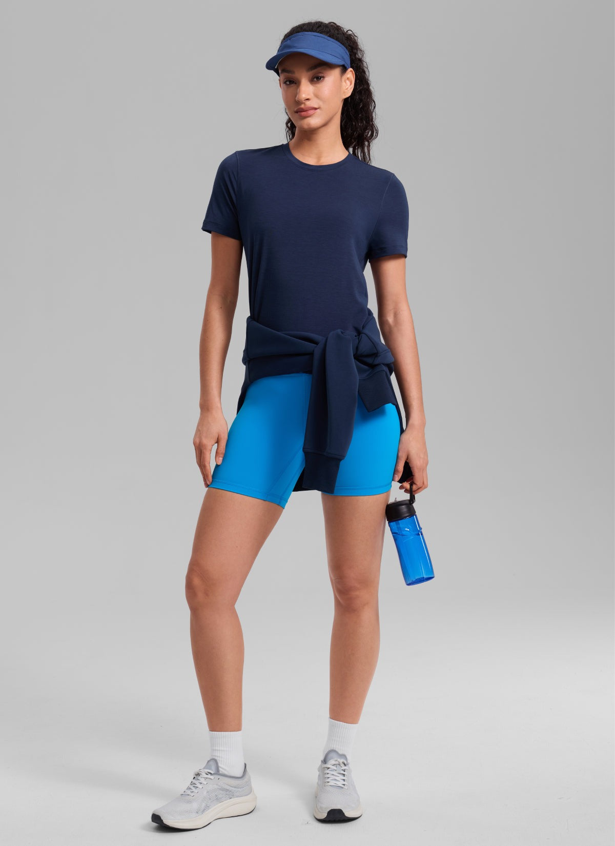 Quick Dry Crewneck Hip Length Short Sleeve