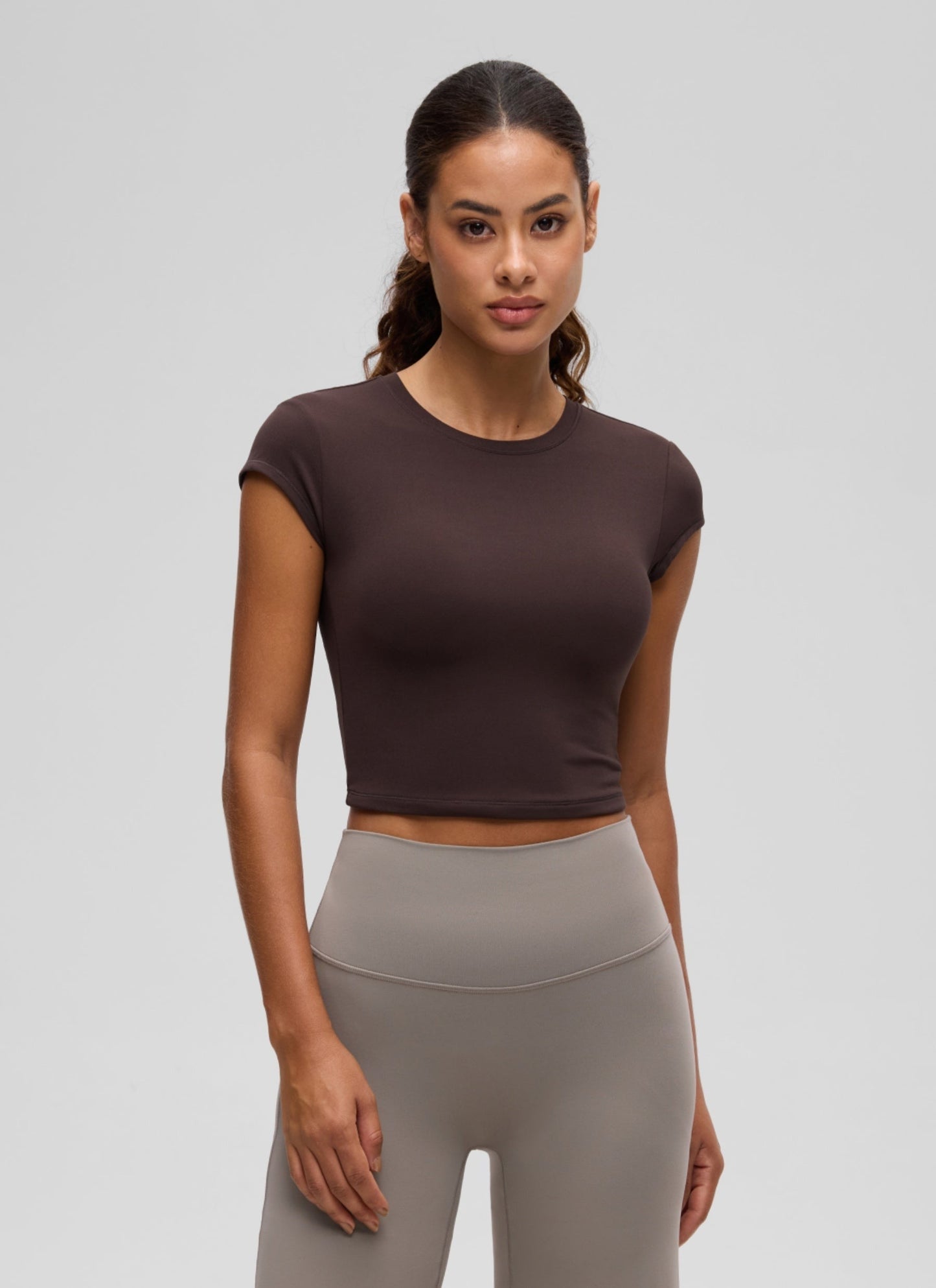Softembrace Cropped Cap Sleeve Top