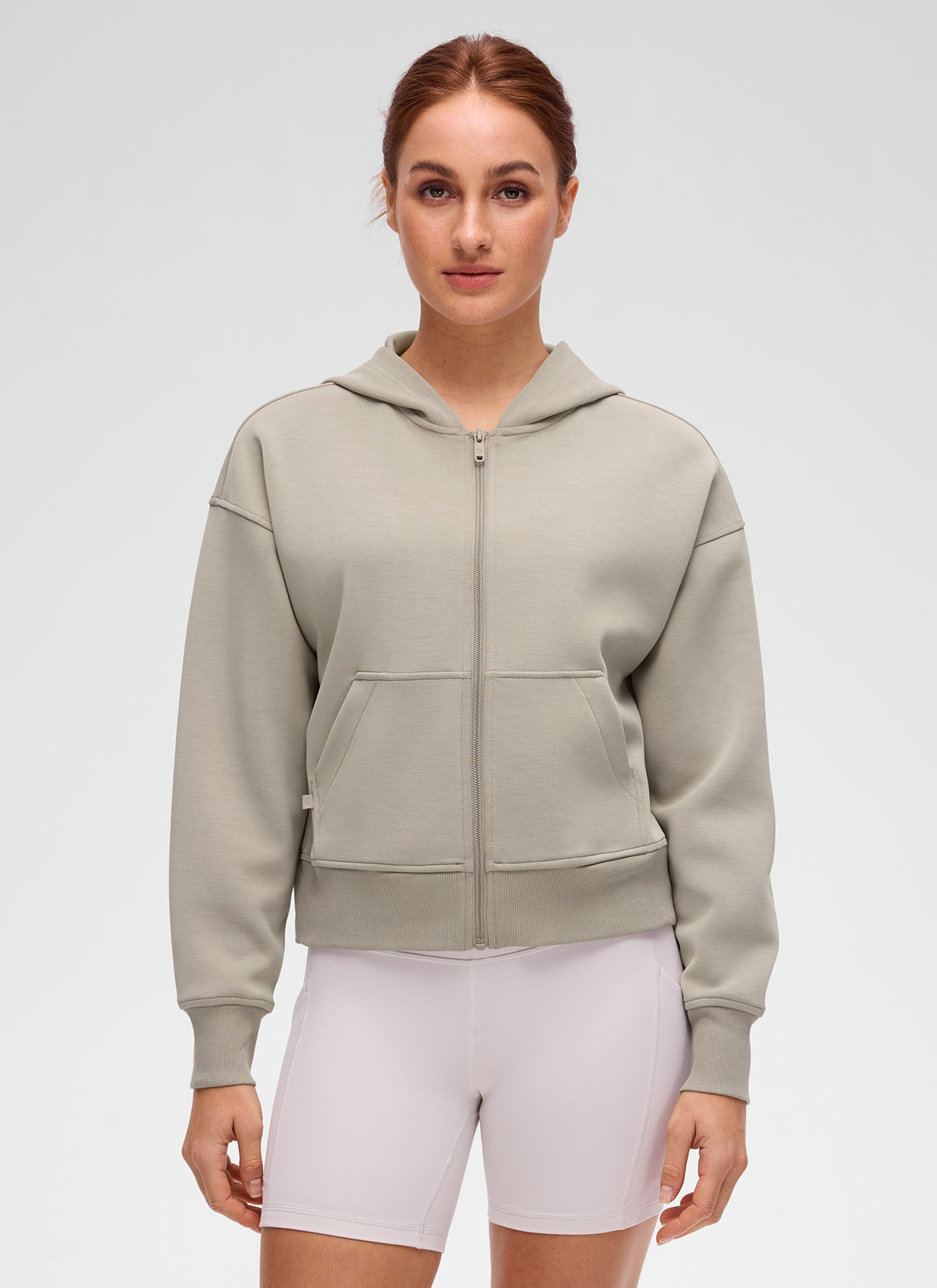 SoftAura Full Zip Waist Length Hoodie