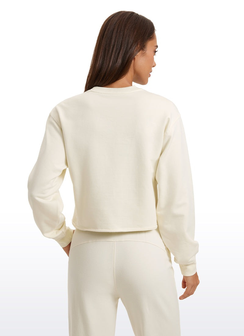 Amenity Double Raw Hem Sweatshirt
