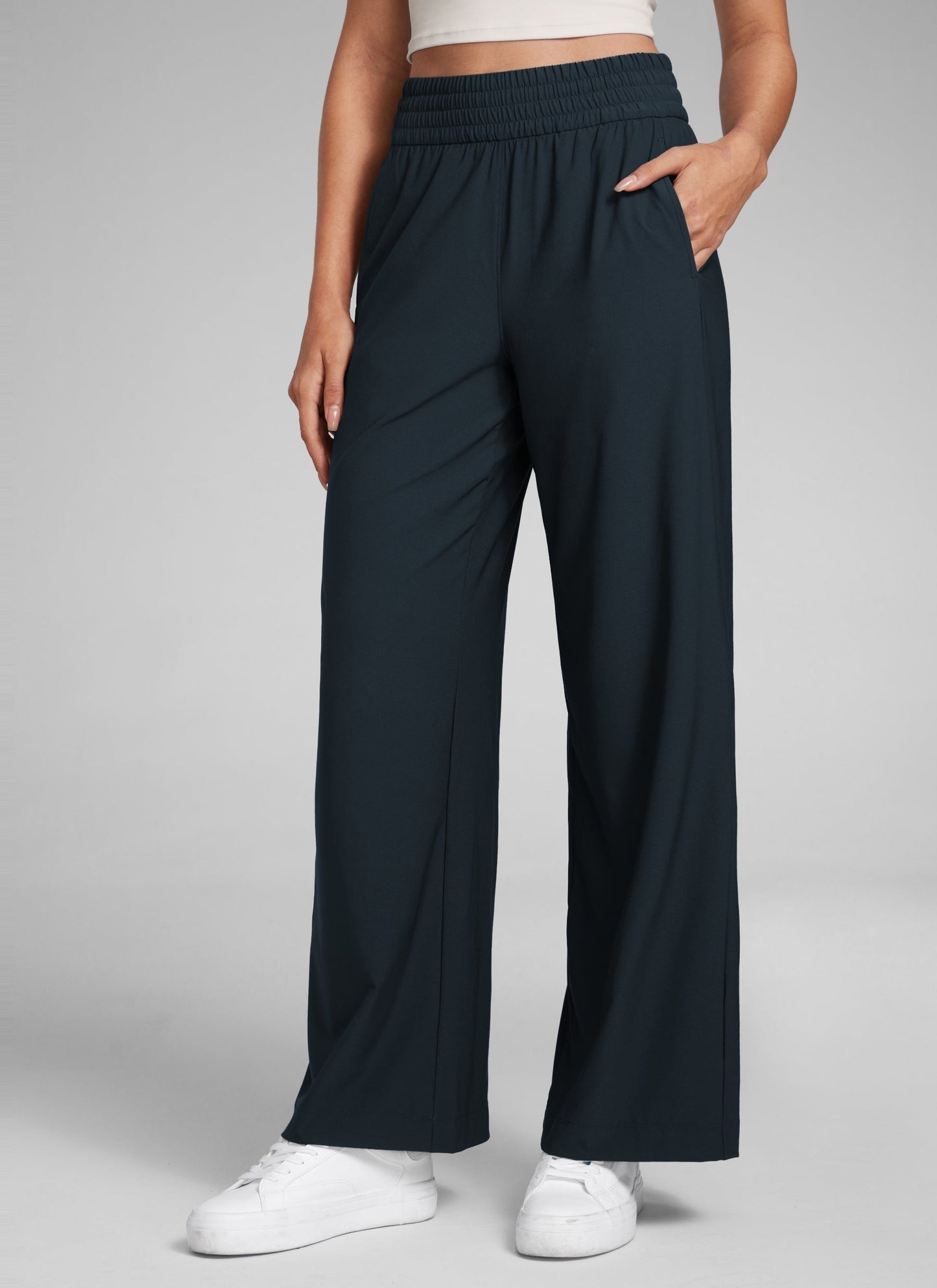 Feathery-Fit Drapey Wide Leg Casual Pant 28"