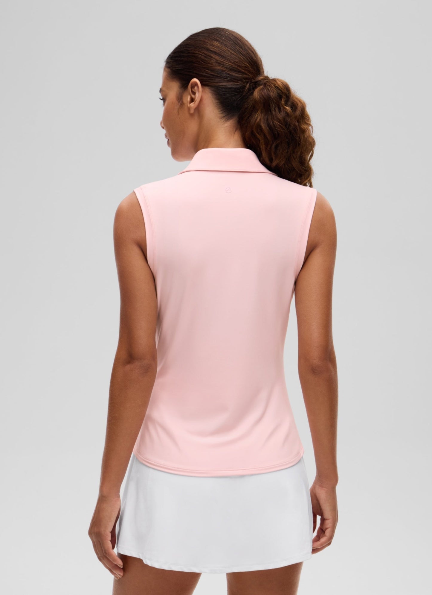 Hip Length Slim Fit Sleeveless Polo