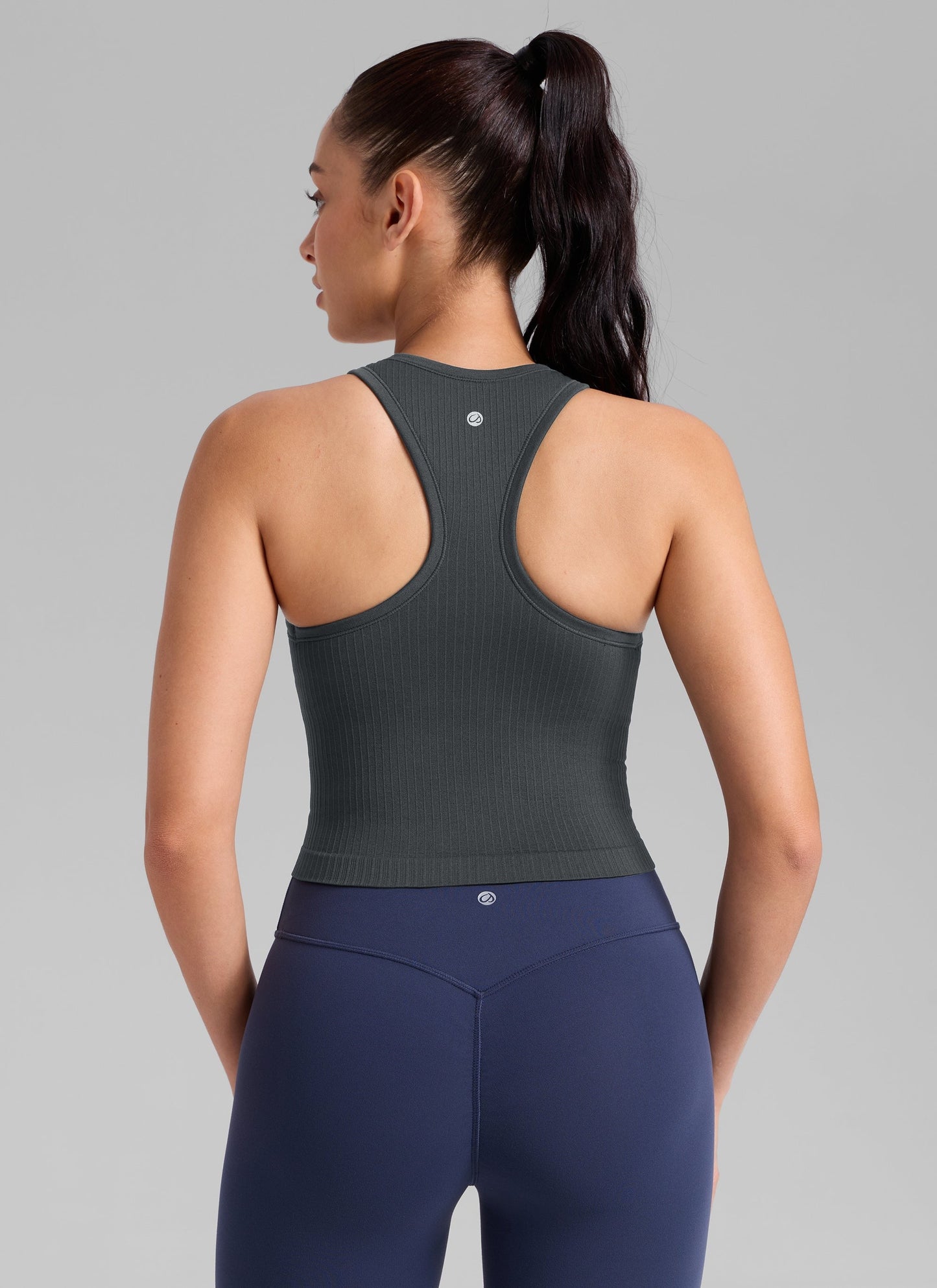 Seamless Ribbed Racerback Crop Tank