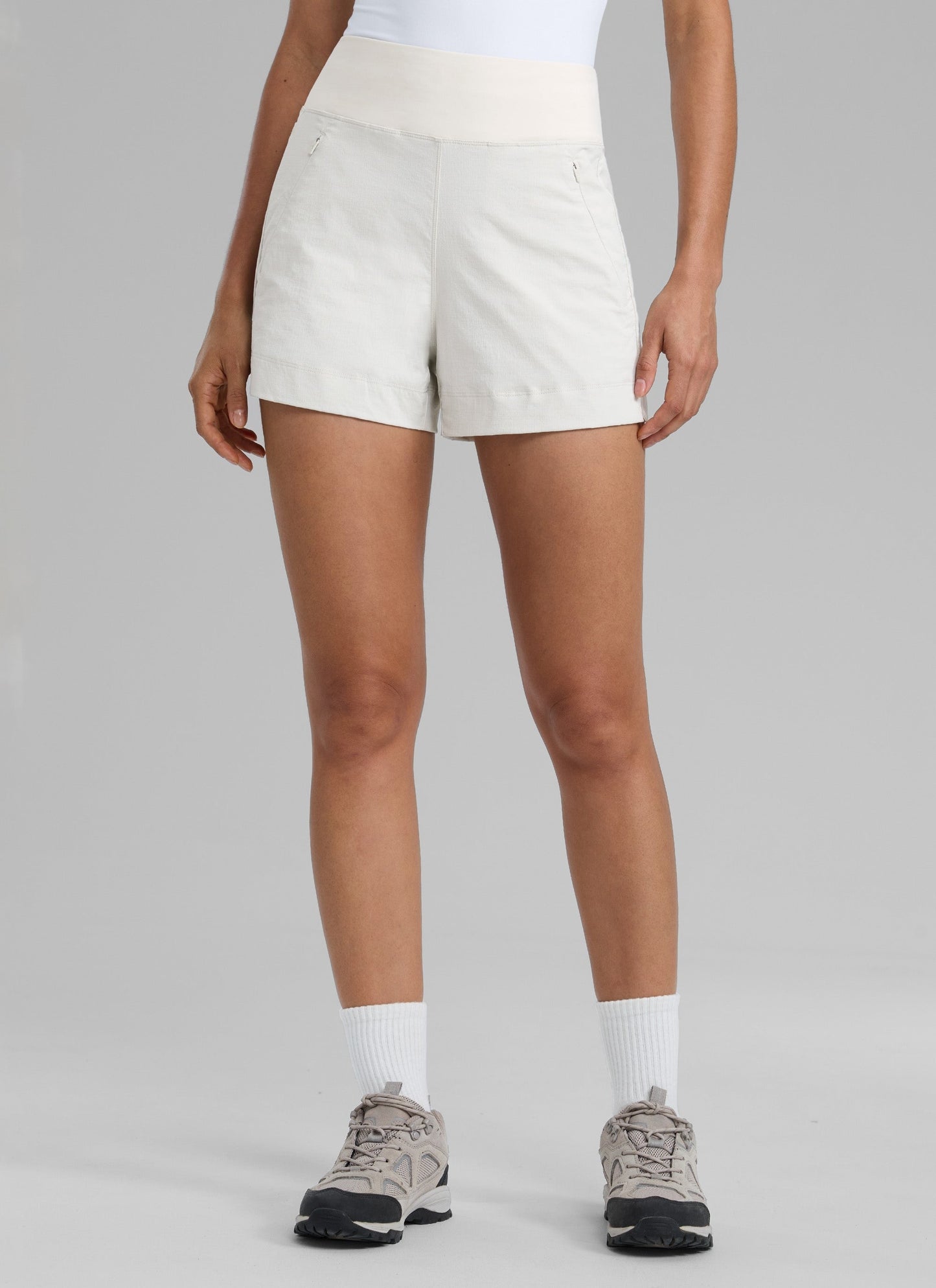 Ripstop Zip Pocket Mid Rise Shorts 4''