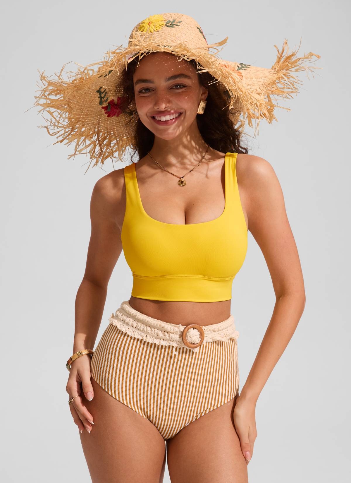 Supportive Modest Wide Straps Bikini Top