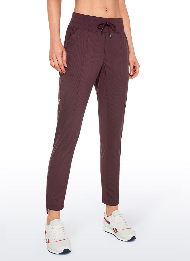 Striped Cinched Leg Pocket Pant 27''