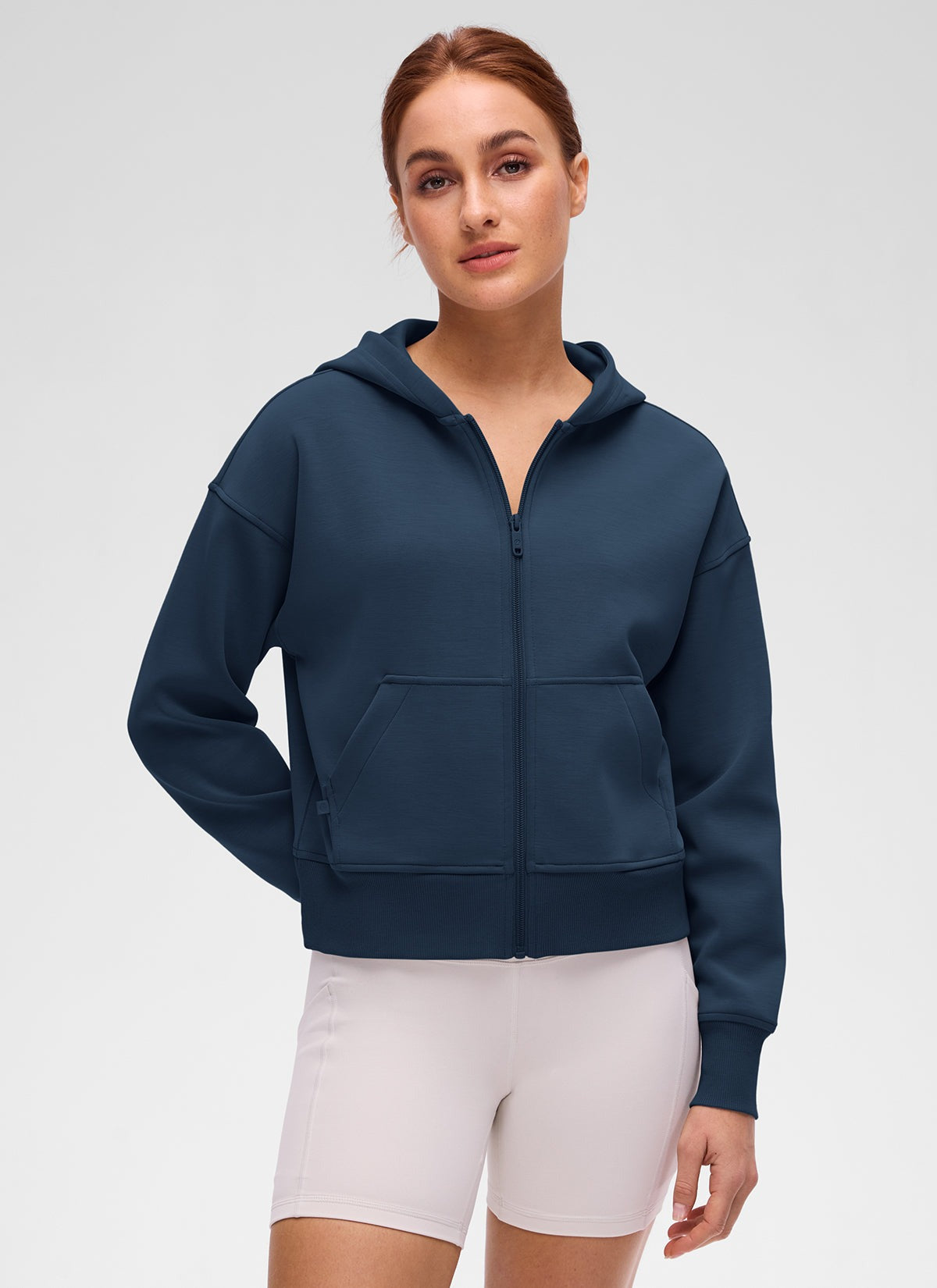 SoftAura Full Zip Waist Length Hoodie