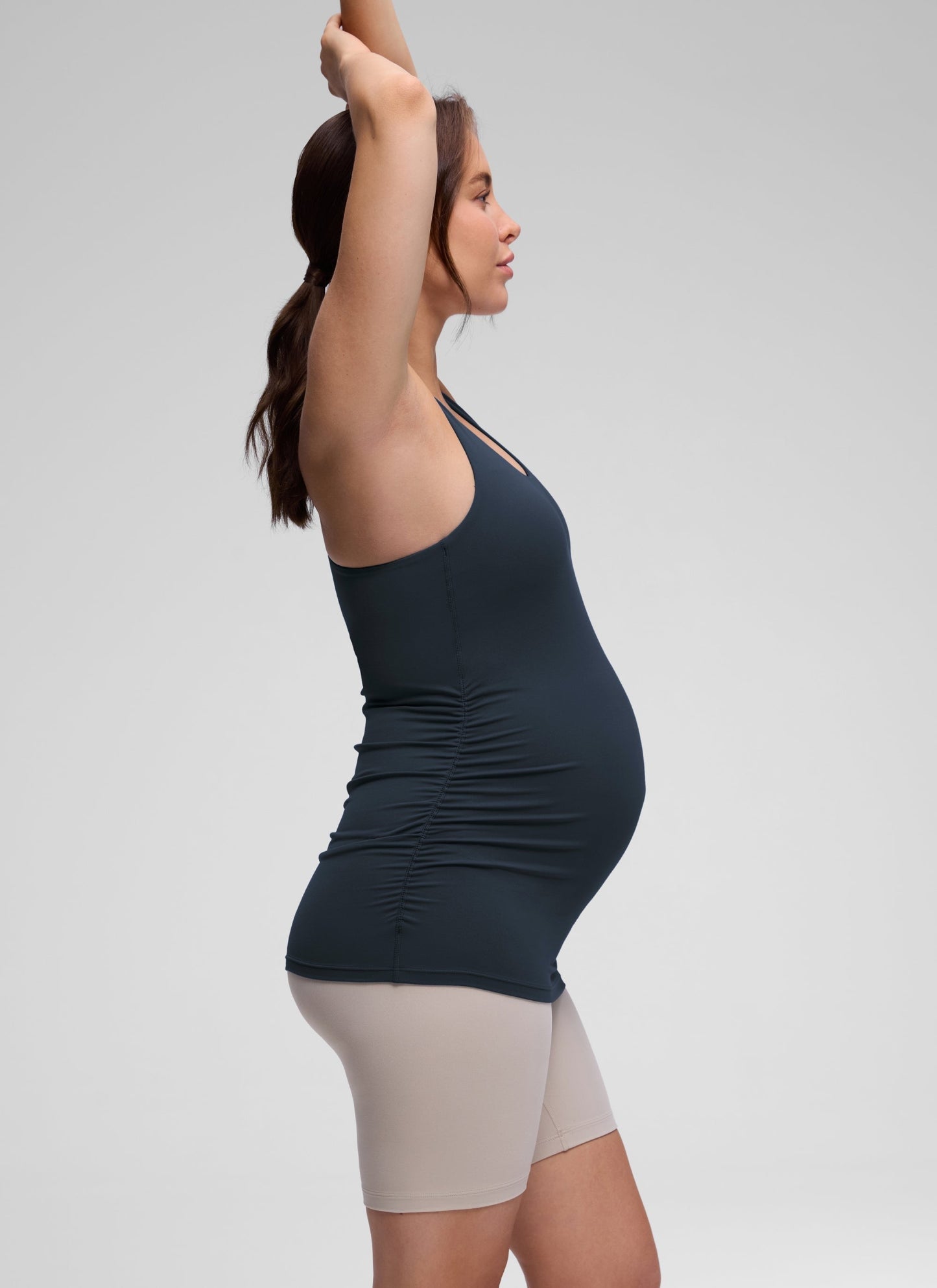 Butterluxe Maternity Built in Bra Ruched Tank