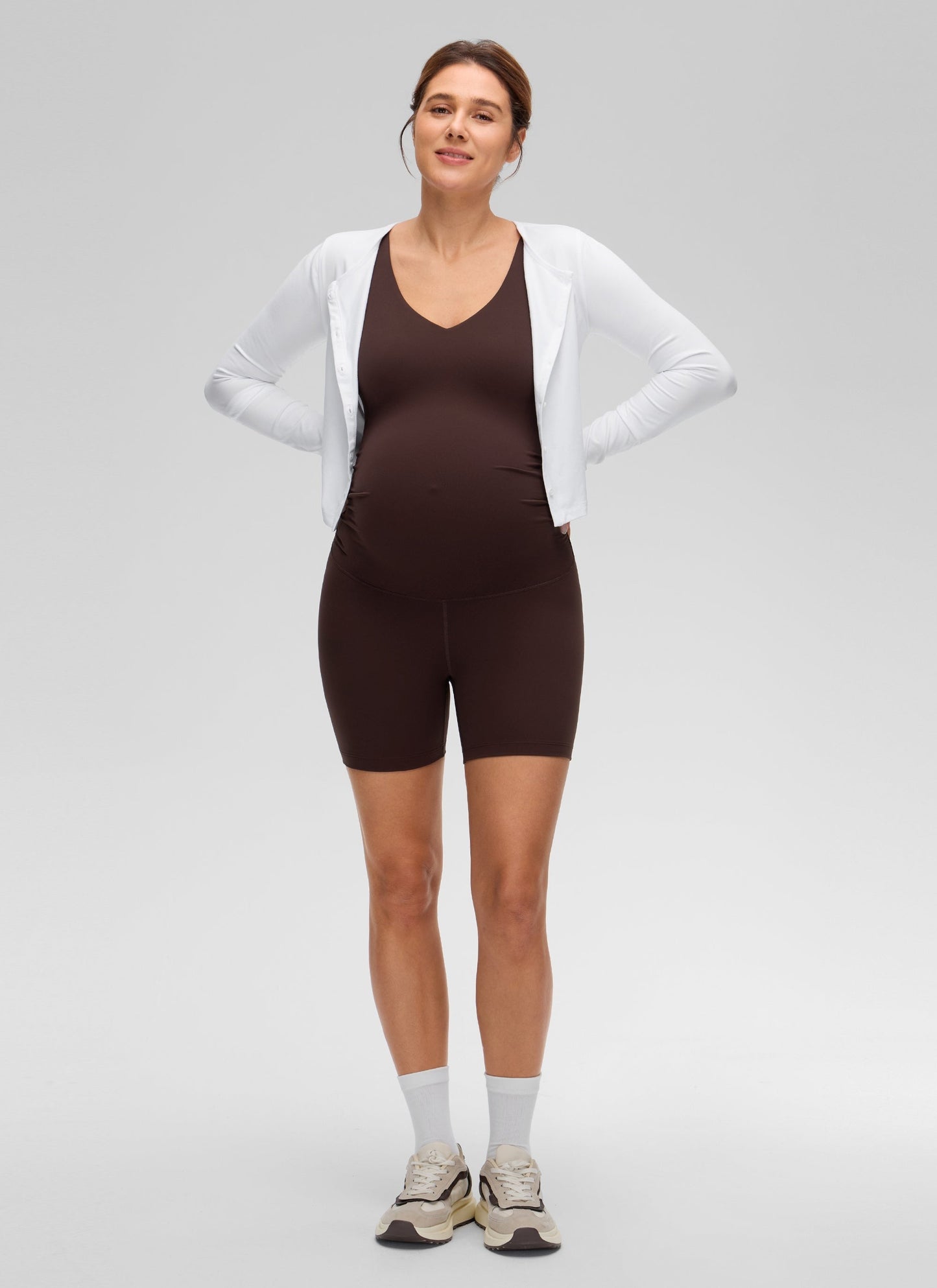 Butterluxe Maternity V Neck Rompers 5''
