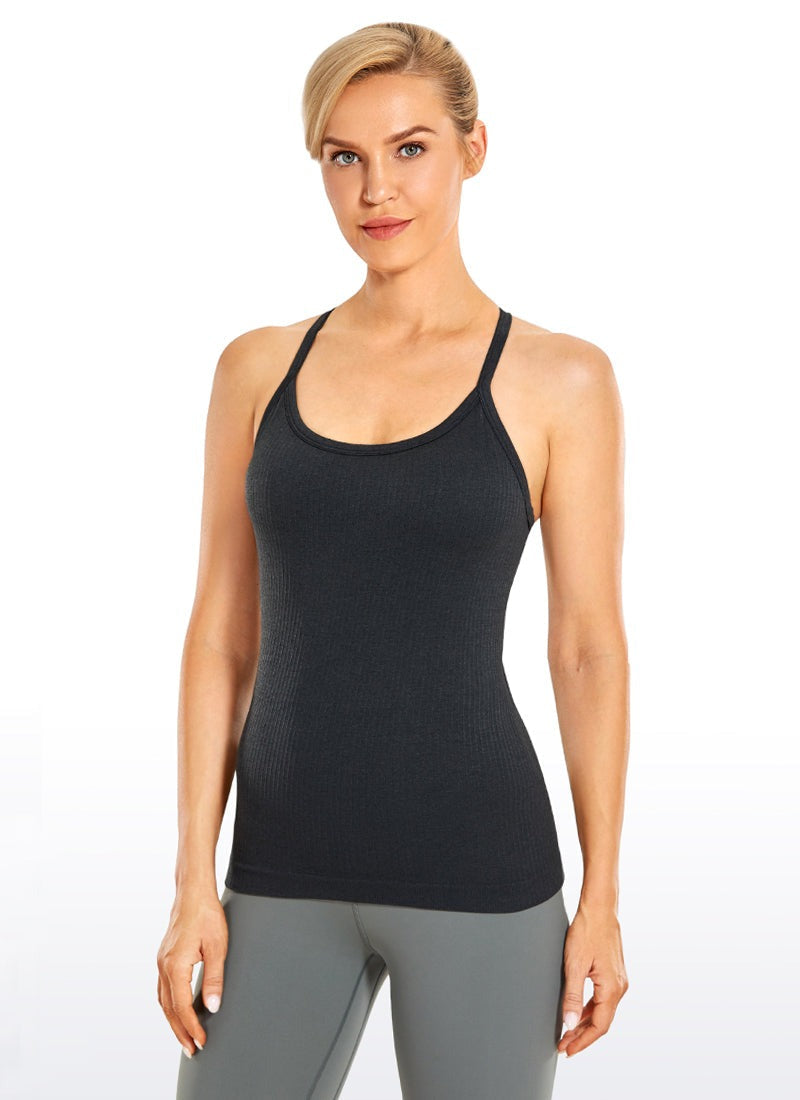 Speedy Seamless Built in Bra Y back Tank