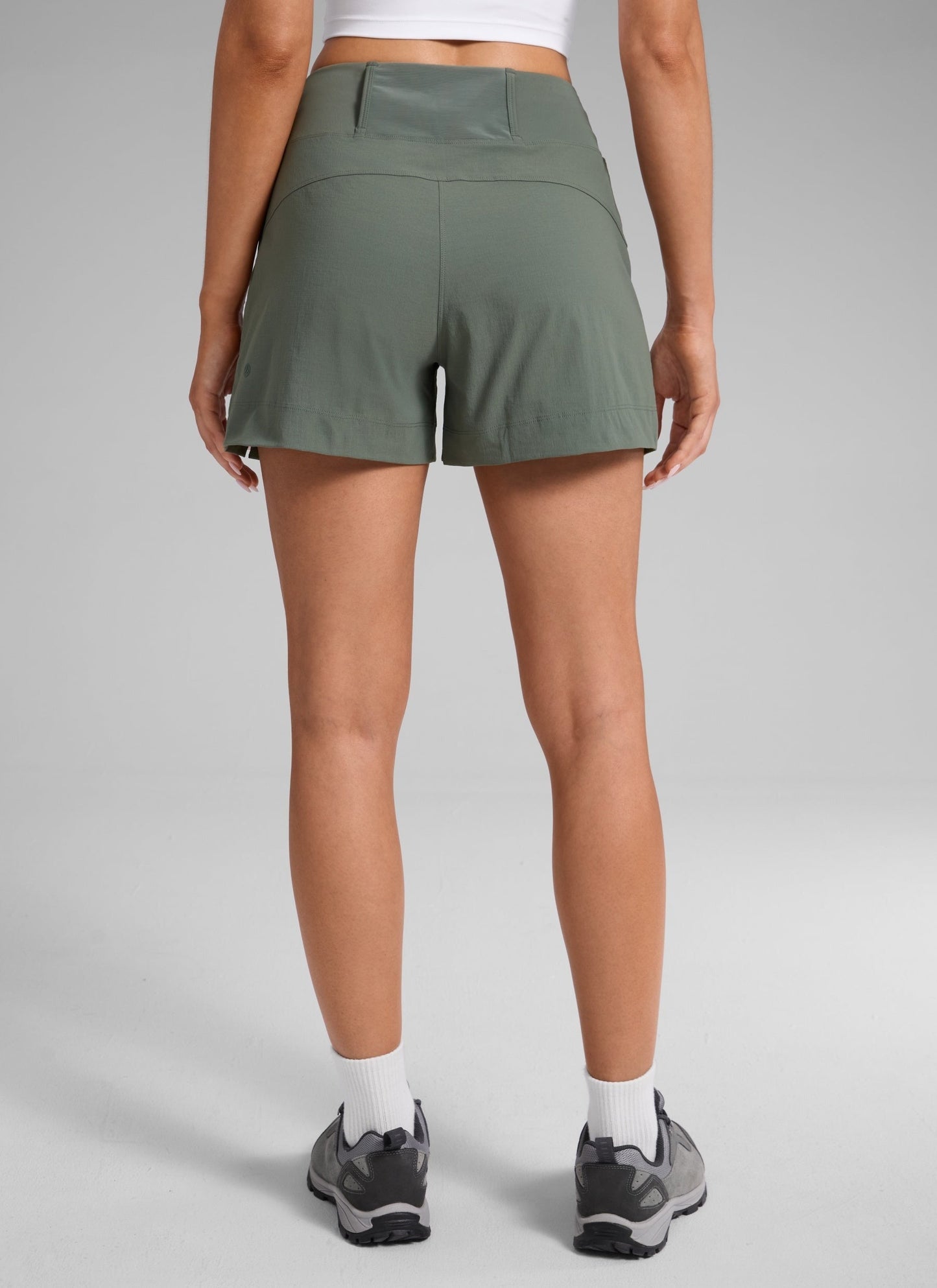 Ripstop Zip Pocket Mid Rise Shorts 4''
