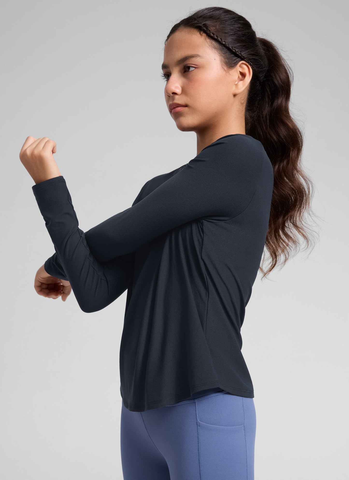 Girls Cloudweight Side Slit Long Sleeve