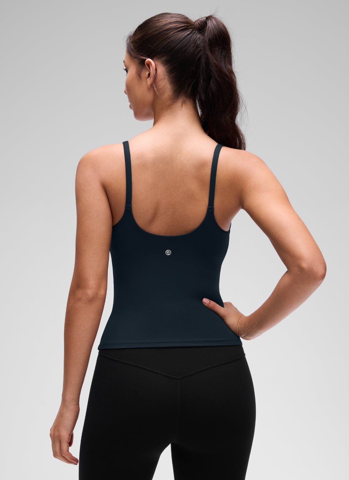 Softretch U Back Waist Length Built in Bra Tank