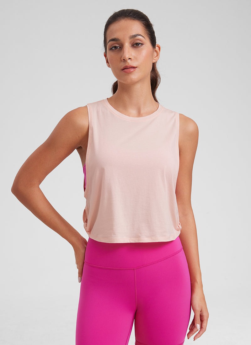 Pima Cotton Crop Deep Armhole Tank