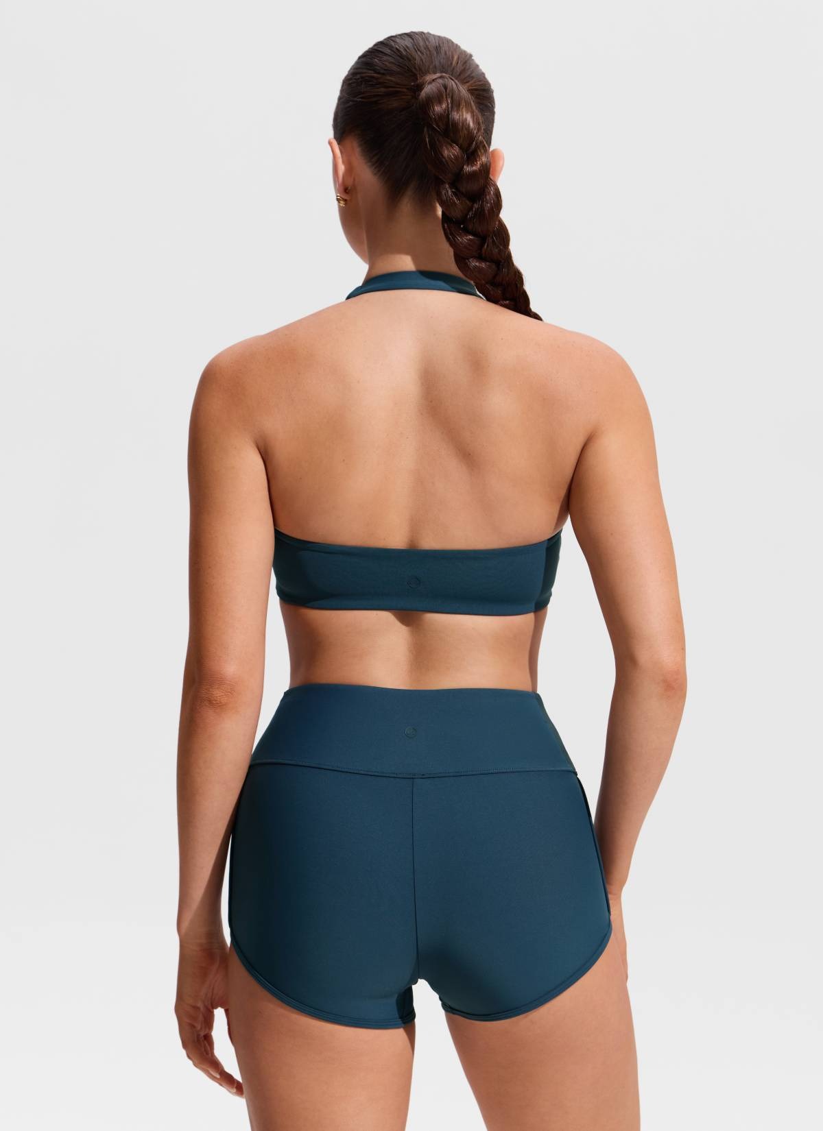 Ruched Front Halter Bikini Top
