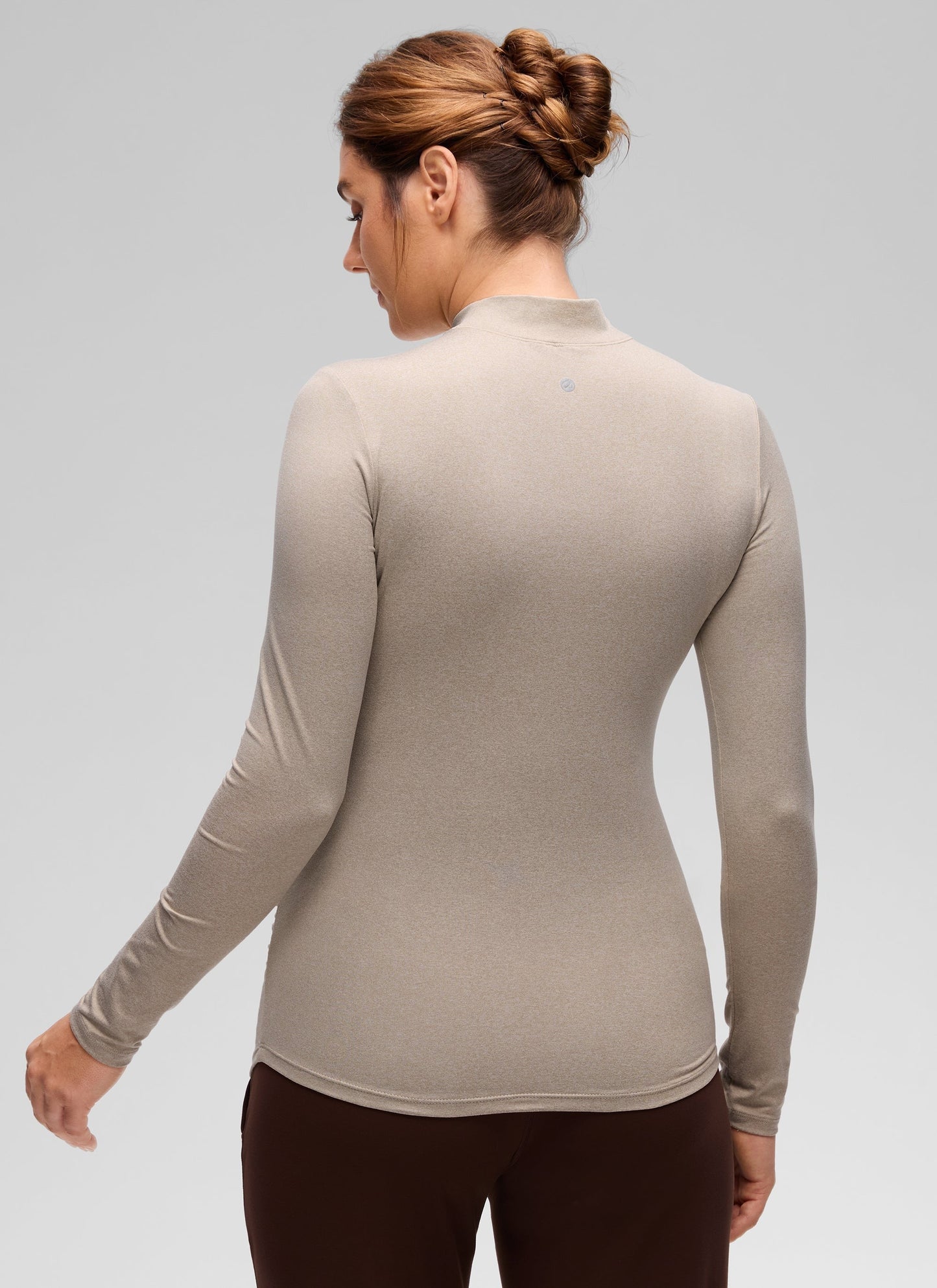 Cloud Jersey Maternity Mock Neck Ruched Shirt