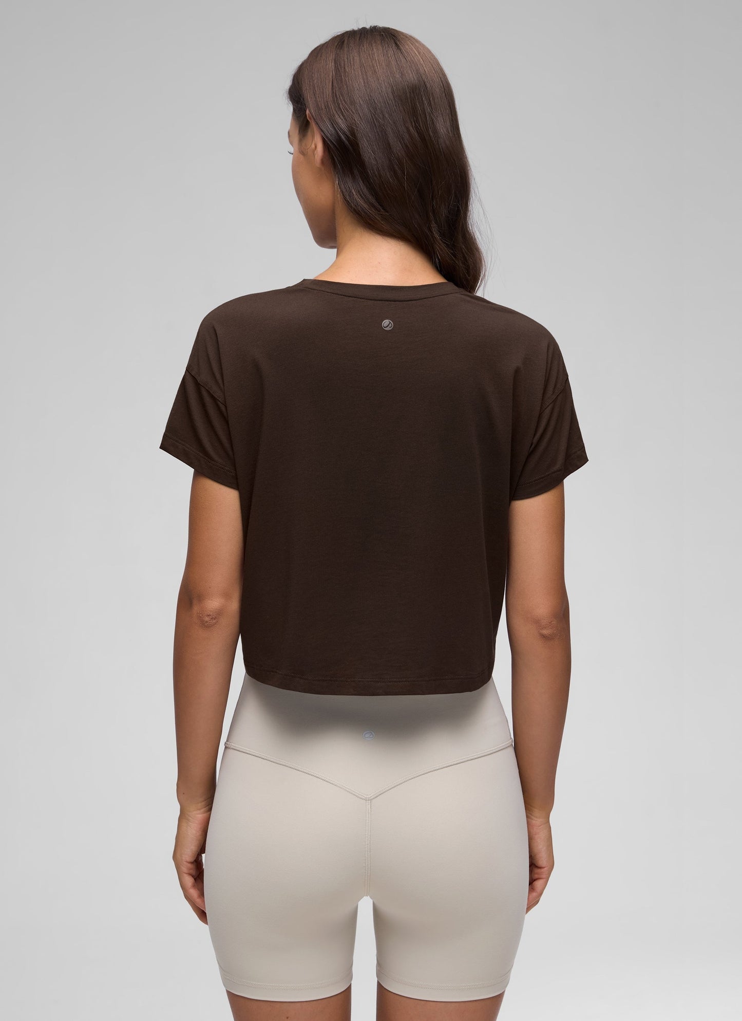 Pima Cotton Crew Neck Cropped Short Sleeve