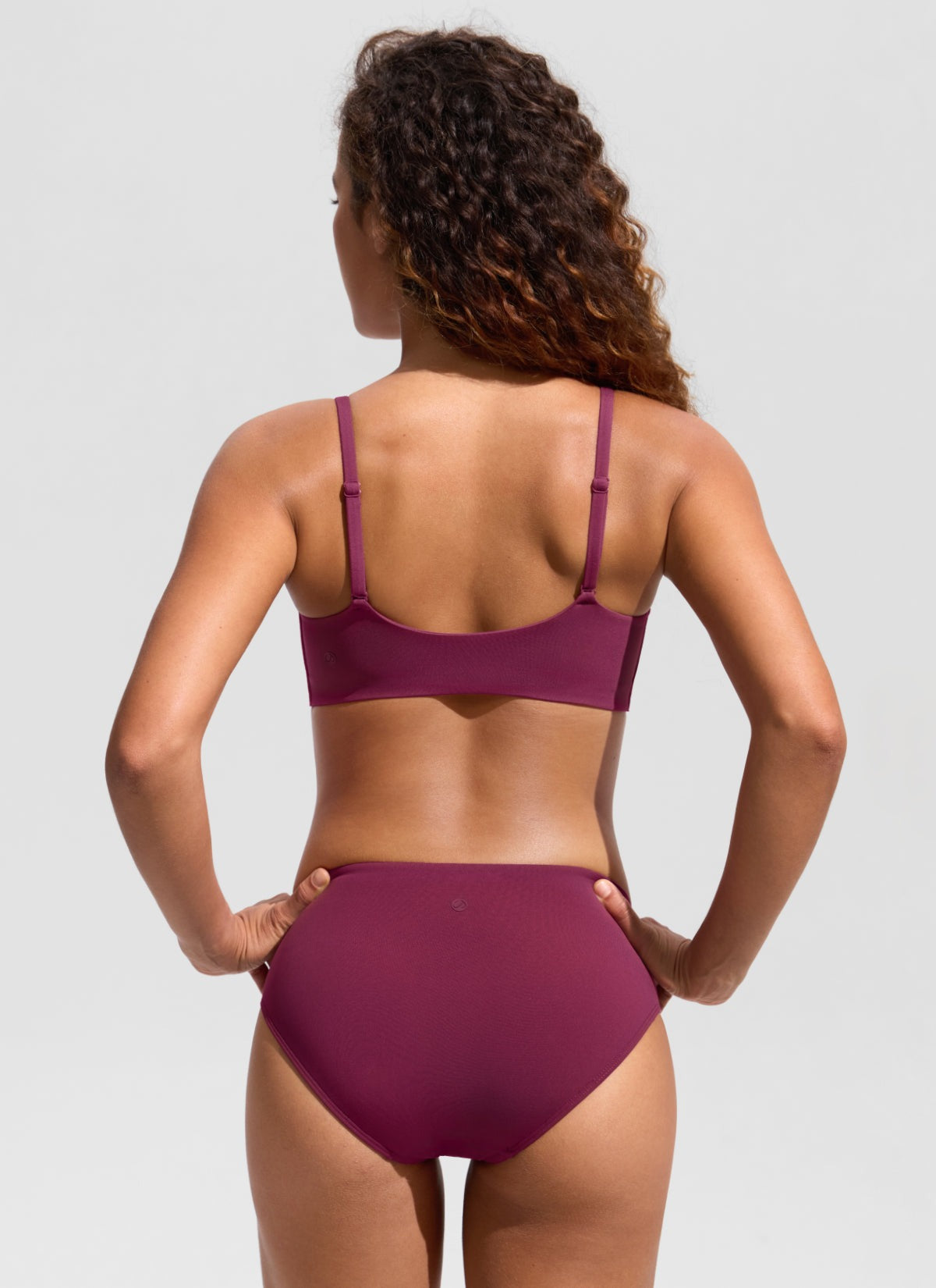 Scoop Neck Adjustable Strap D-DD Bikini Top