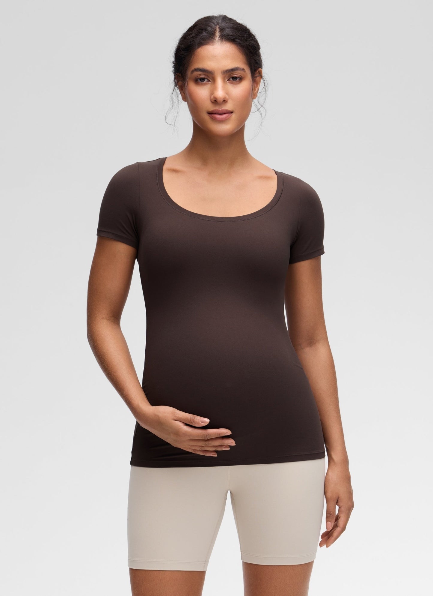 Softembrace Maternity U Neck Short Sleeve