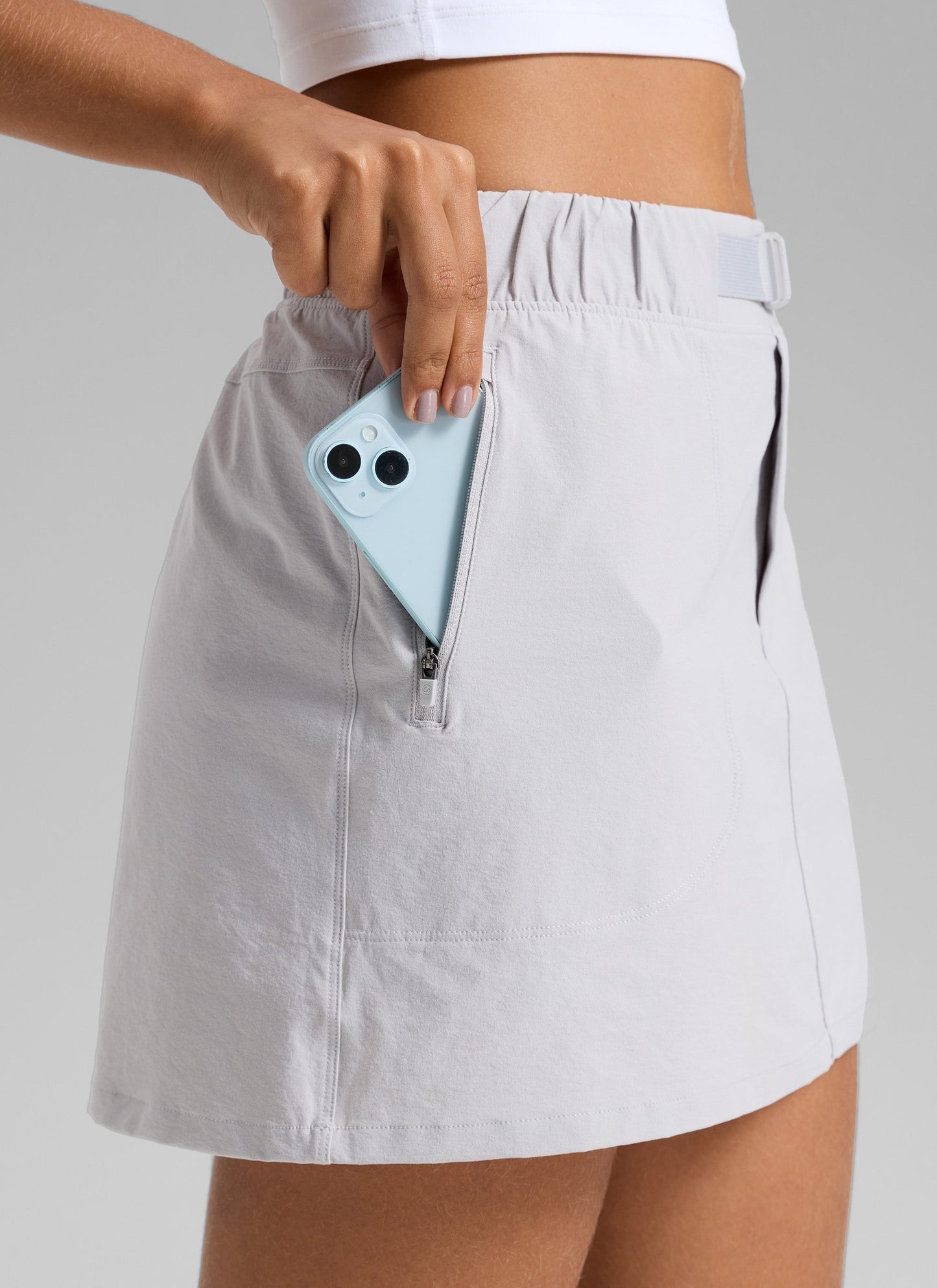 Stretch High Rise Mini Hiking Skirt 14.5’’