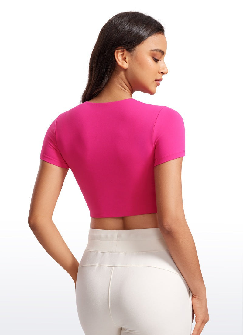 Butterluxe Double Lined Cropped Short Sleeve