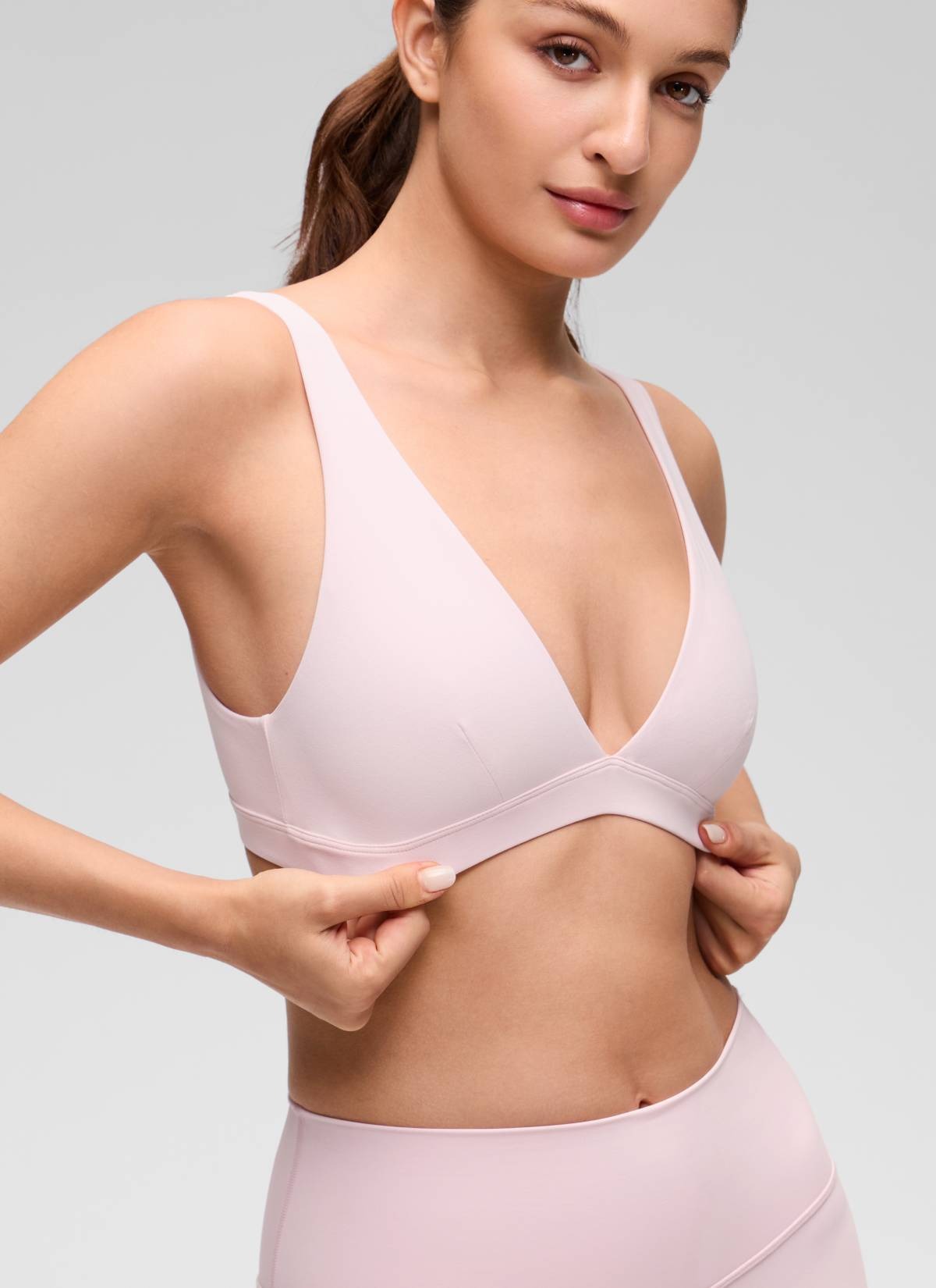 Butterluxe Soft Double Lined V Neck Sports Bra