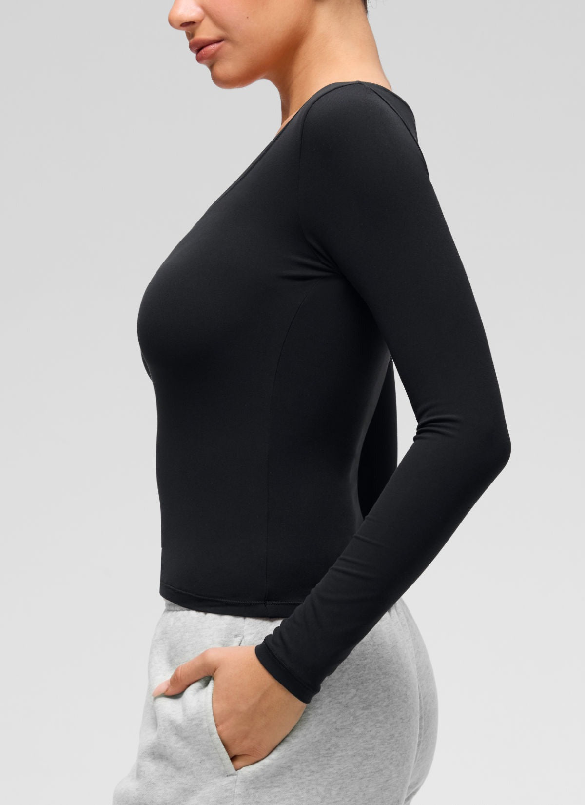 Softembrace V Neck Long Sleeve