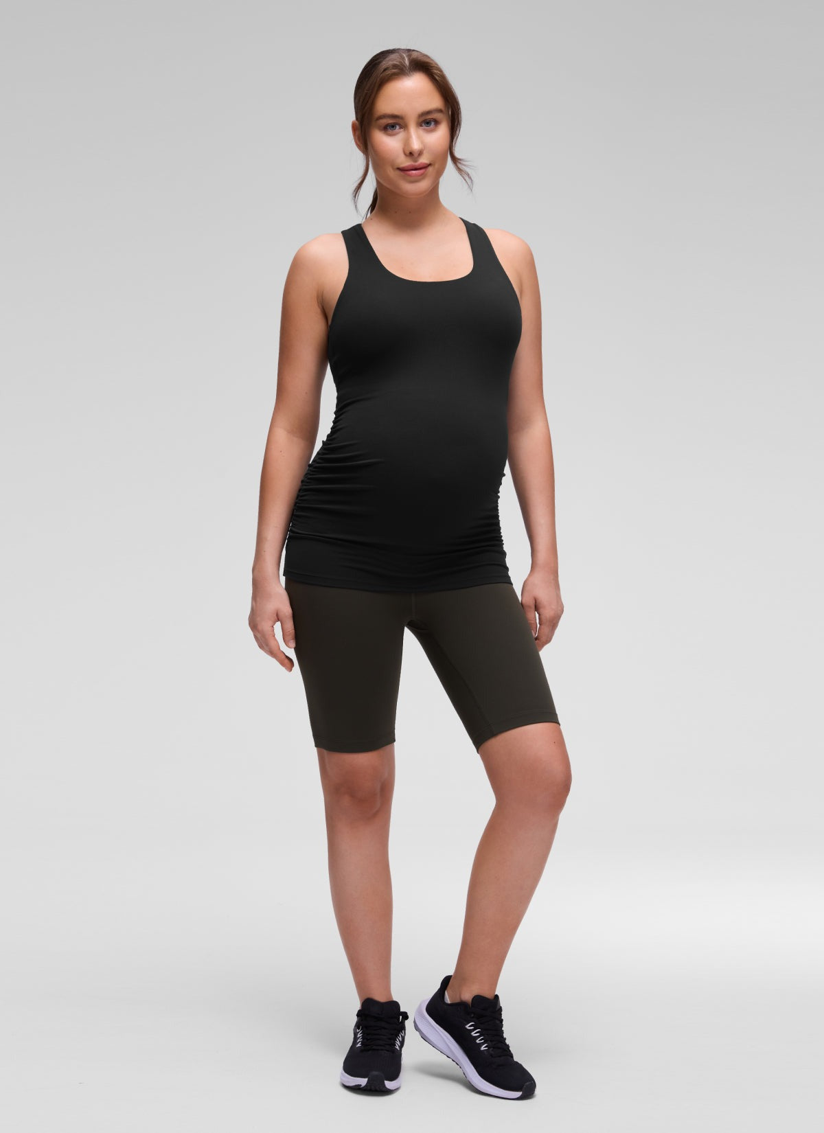 Butterluxe Maternity Built in Bra Ruched Tank