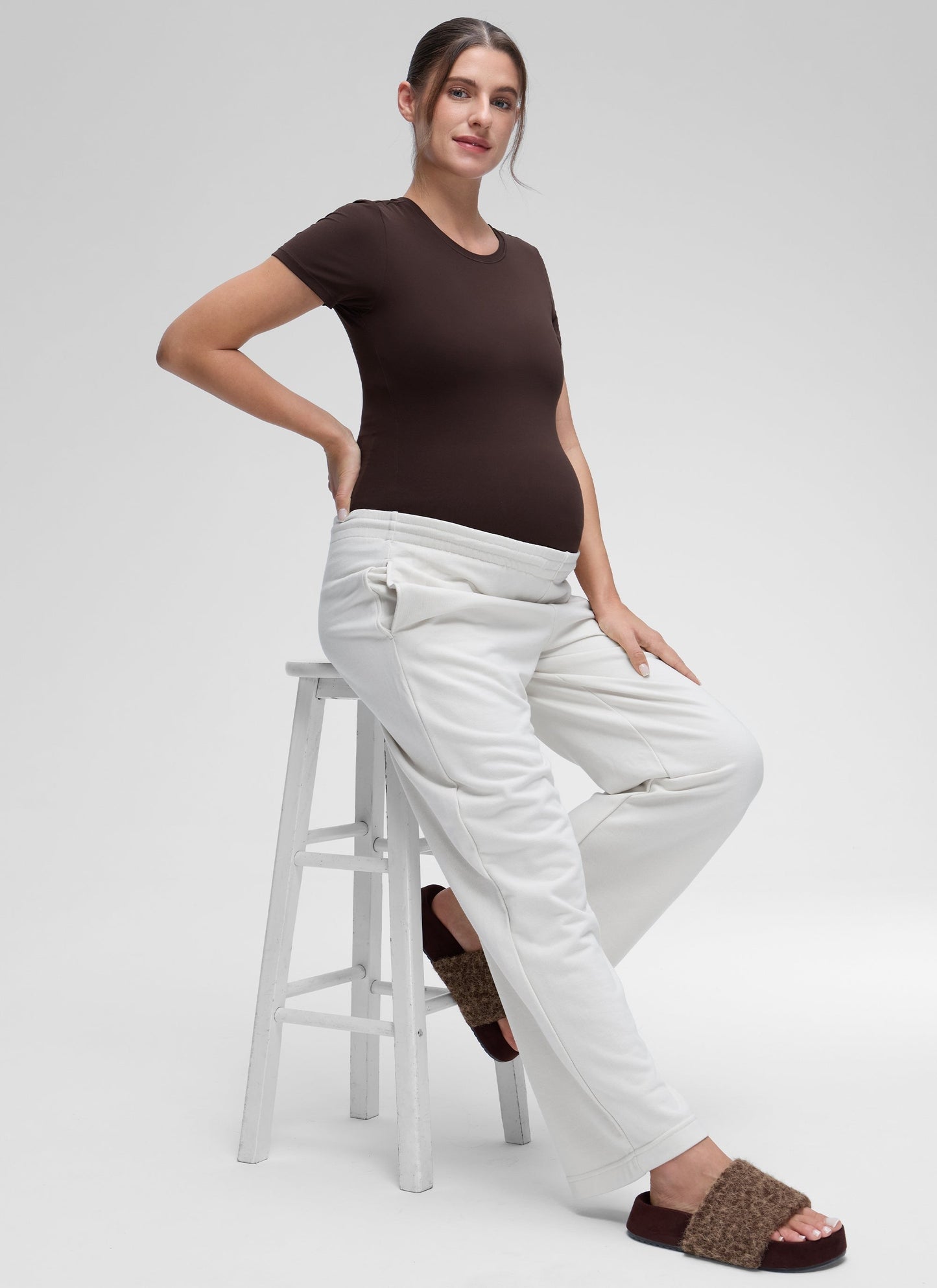 Softembrace Maternity Crew Neck Short Sleeve
