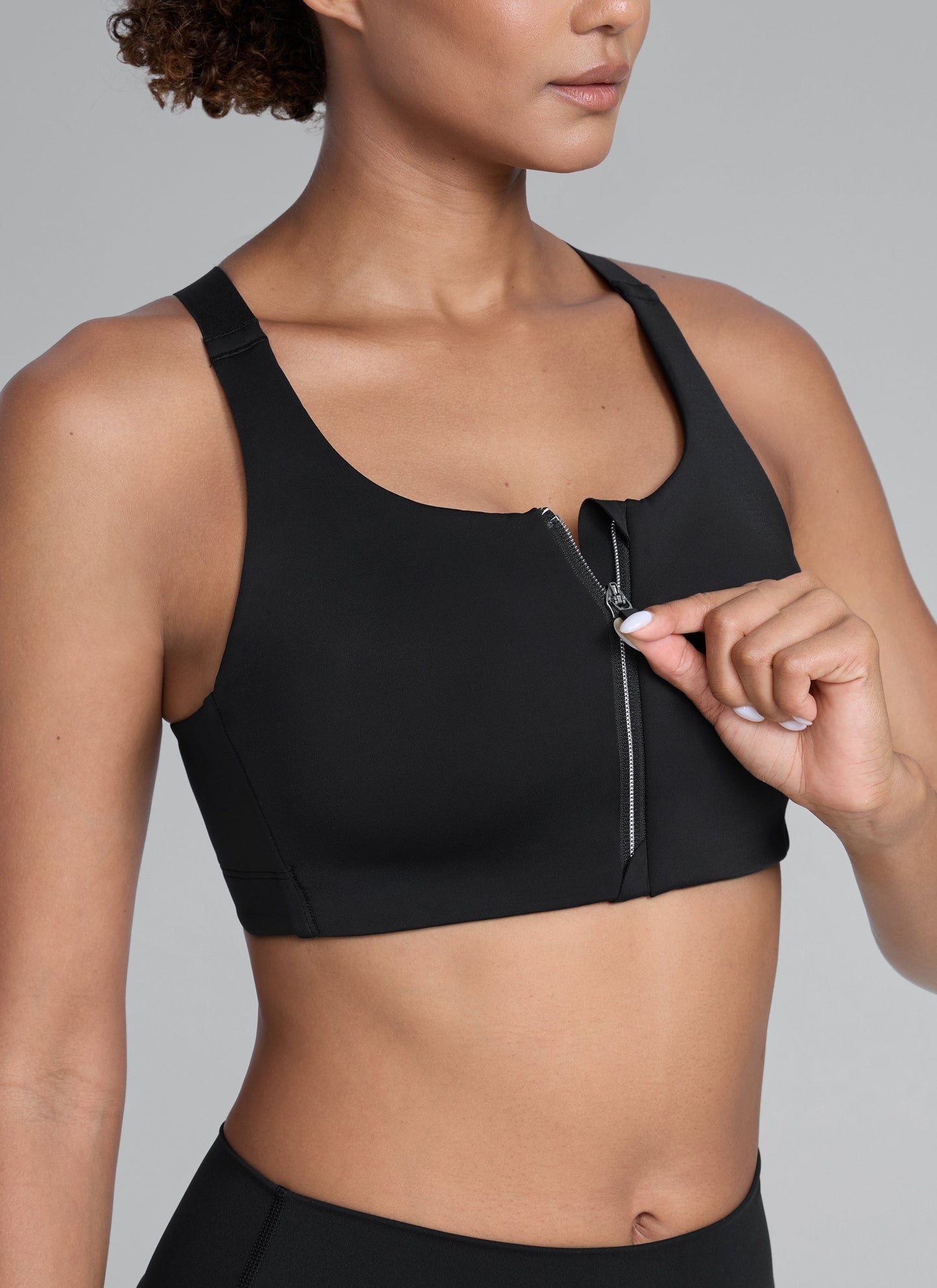Zip Front High Impact Sports Bra