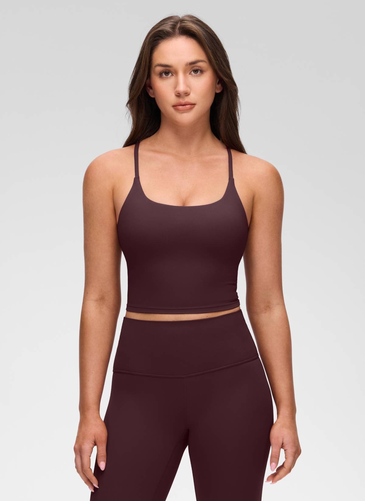 Butterluxe Twist Cross Back Built in Bra Tank