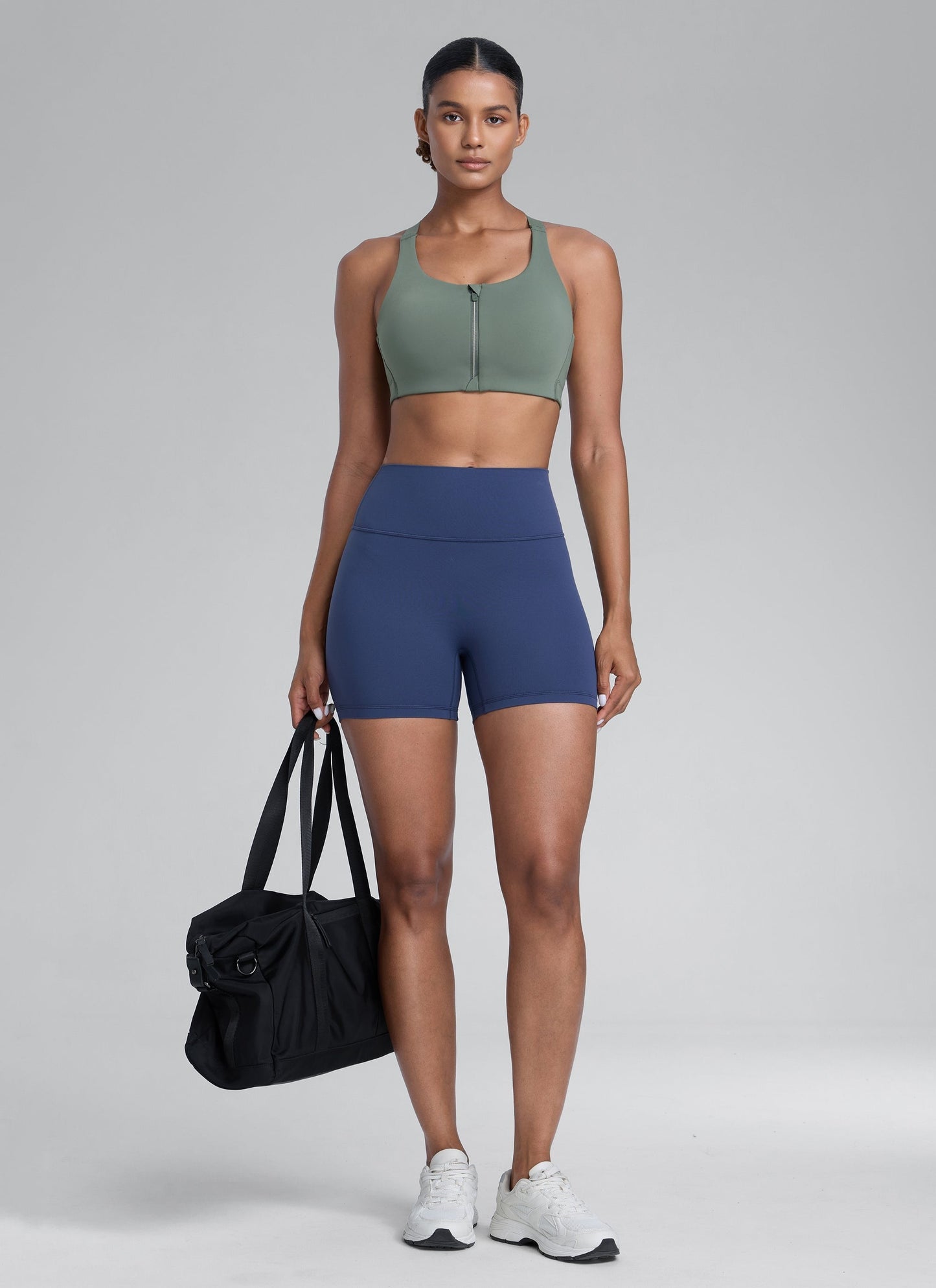 Zip Front High Impact Sports Bra