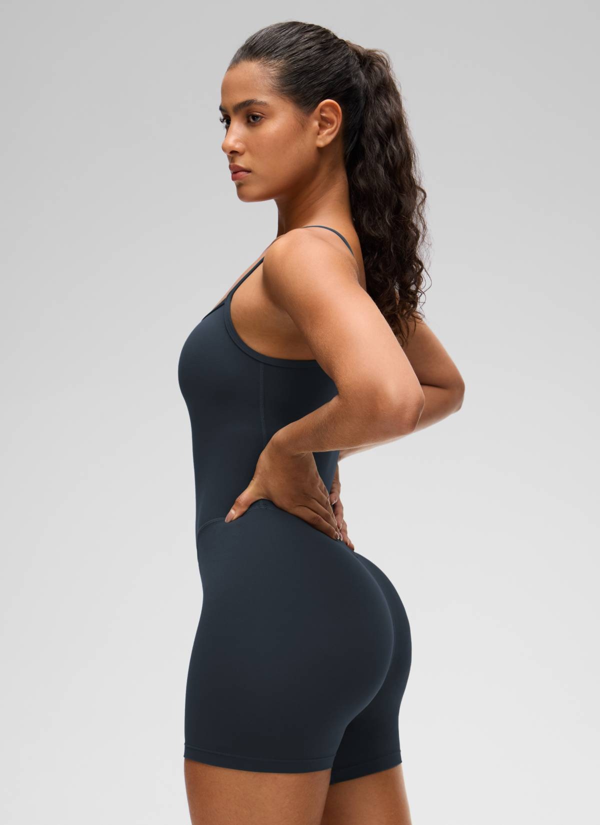 Butterluxe Thin Strap Shorts Bodysuit 4''