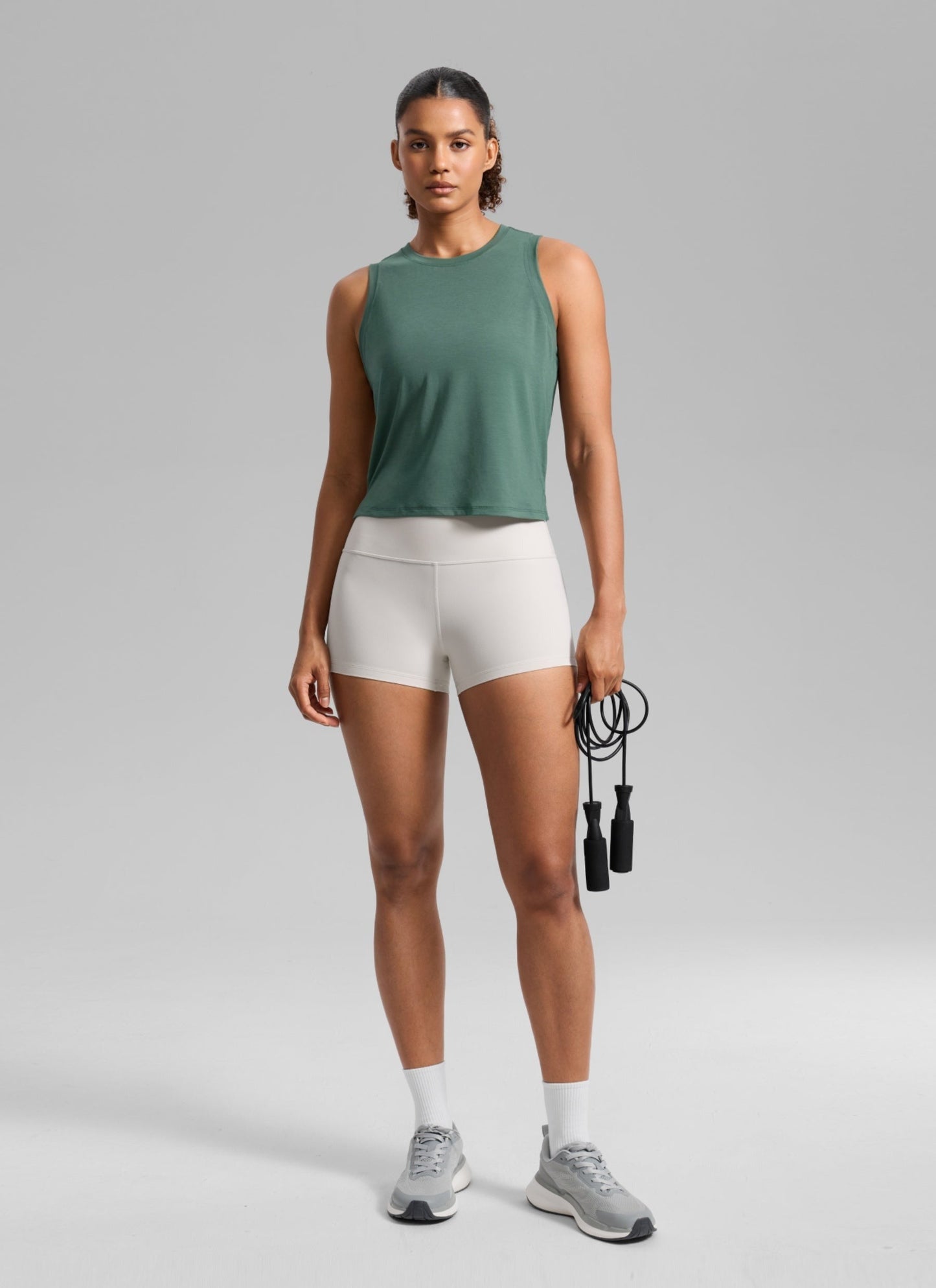 Quick Dry Crop Racerback Tank