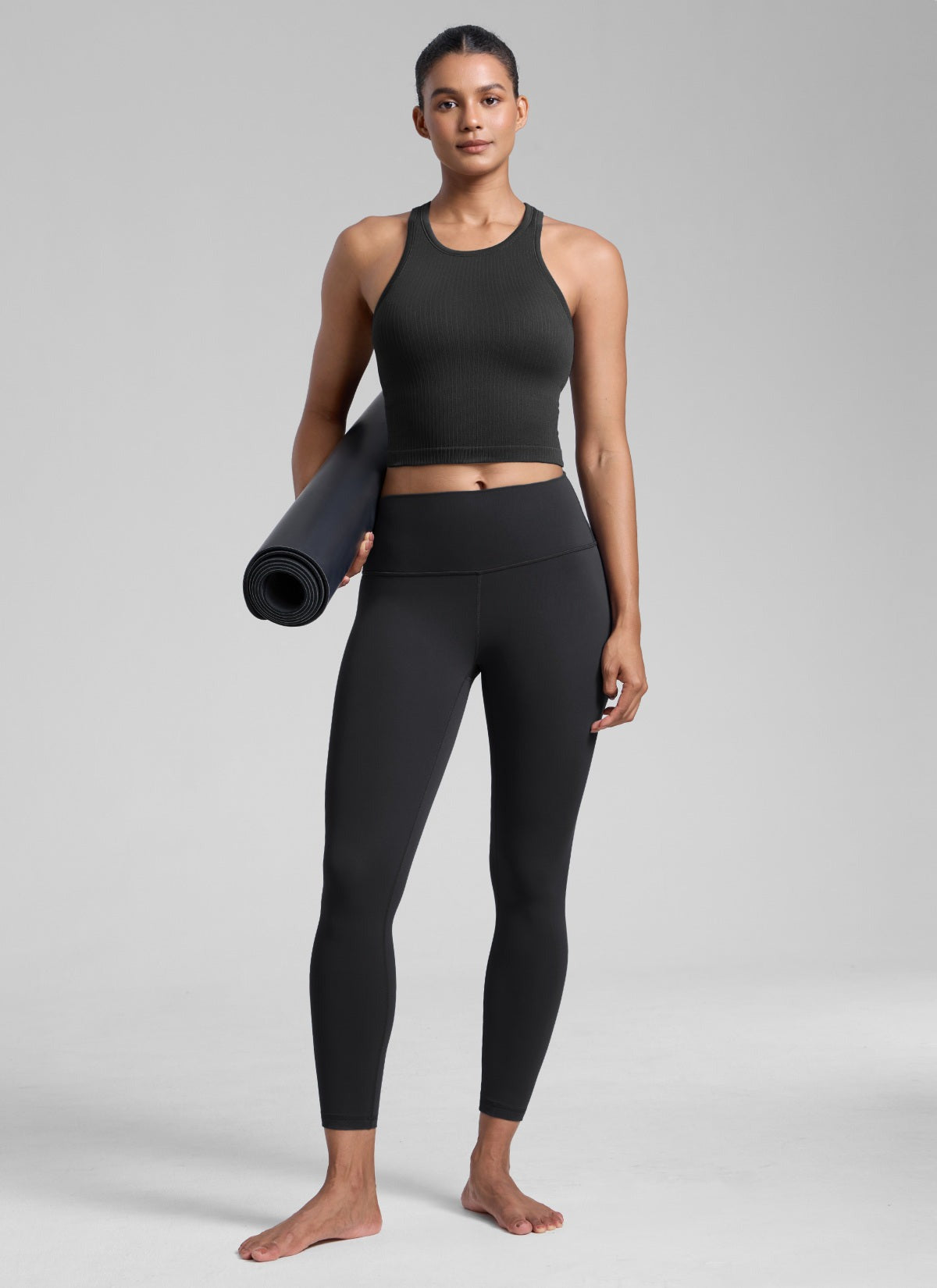 Seamless Ribbed Racerback Crop Tank
