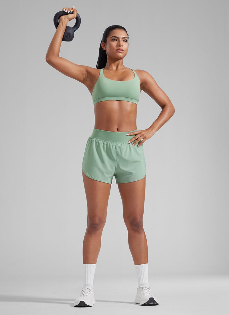 Feathery-Fit Soft Liner Zipper Pocket Shorts 3''