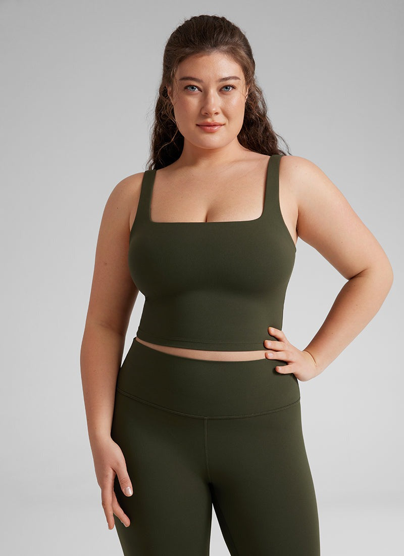 Butterluxe Square Neck Built in Bra Tank